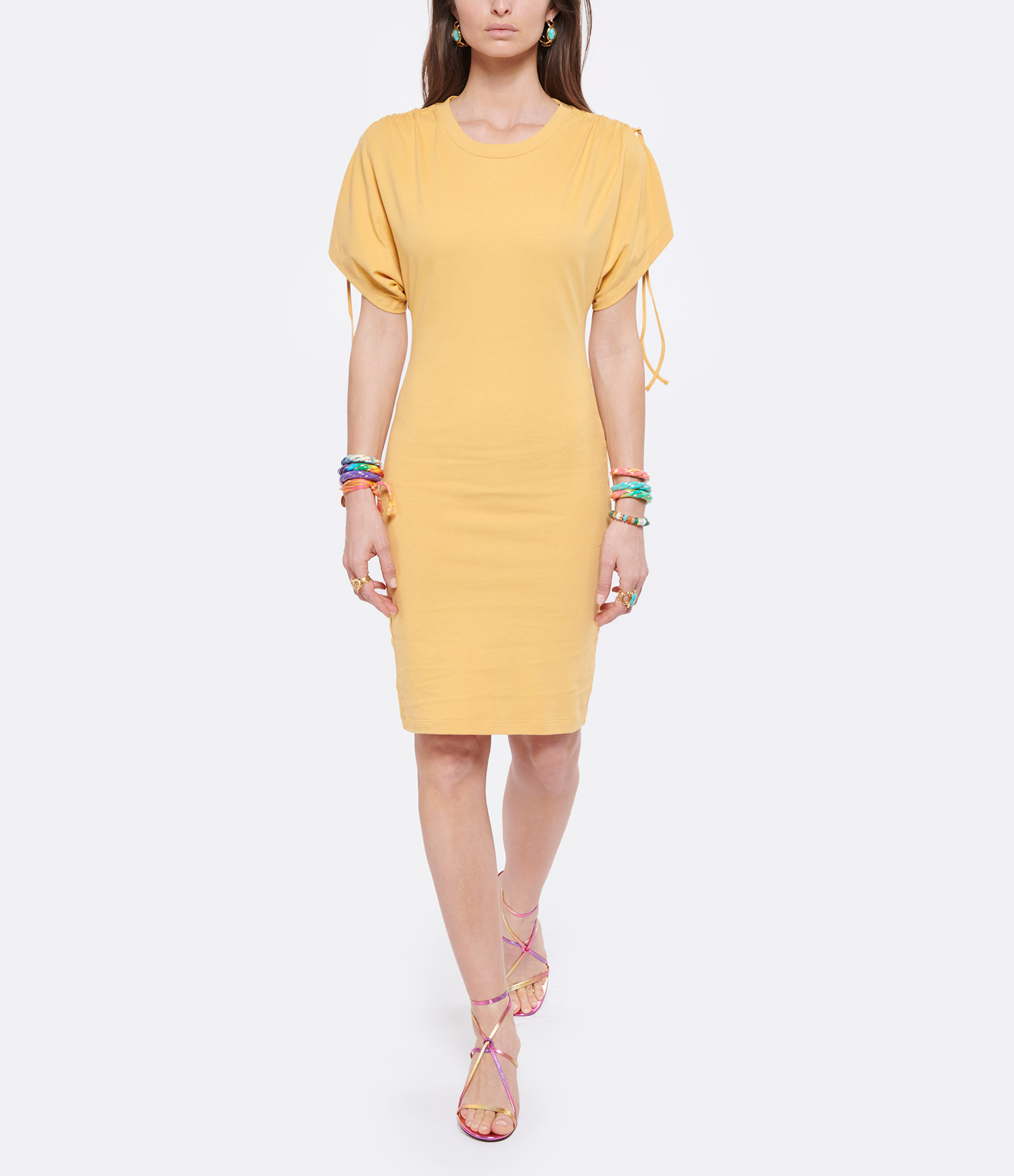 Zarko Yellow Cotton Dress
