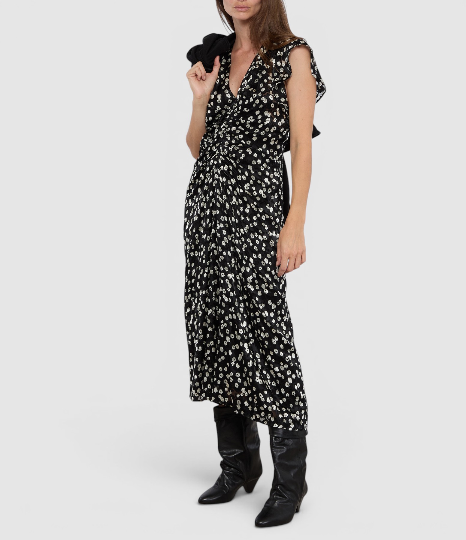 Lyndsay Black Ecru Dress
