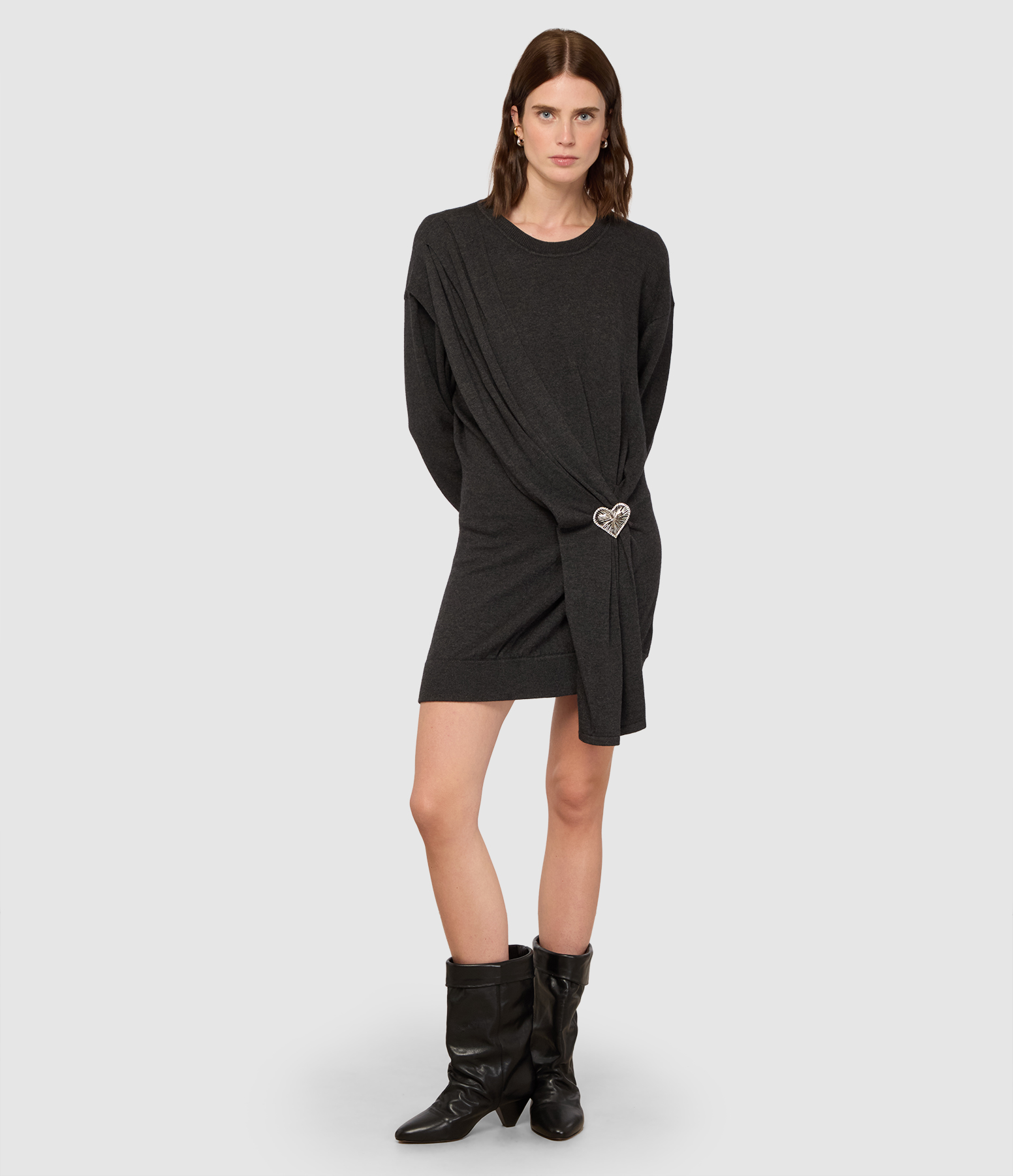 Florisse Dress in Anthracite, Festive Collection