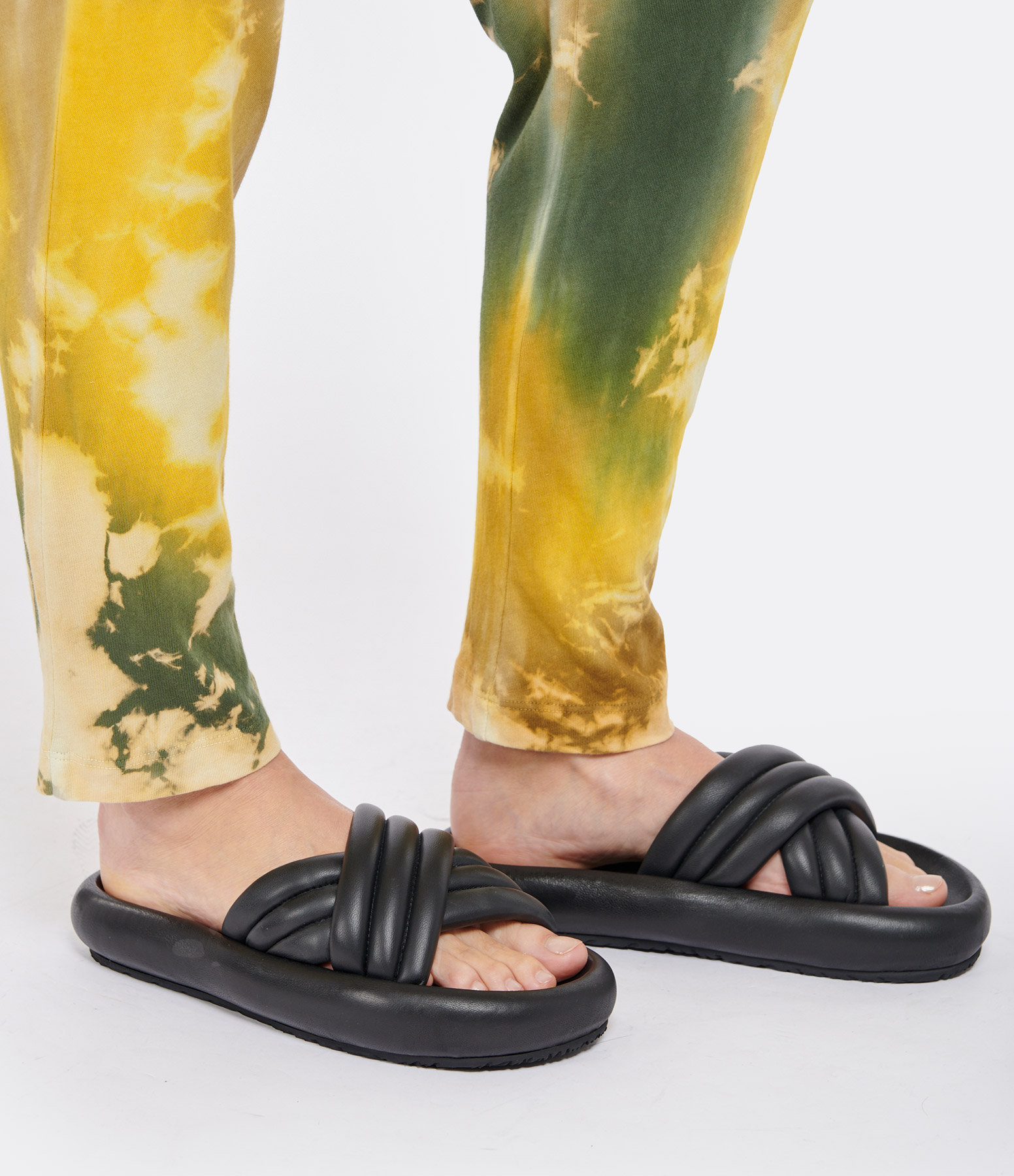 Niloo Black Leather Mules
