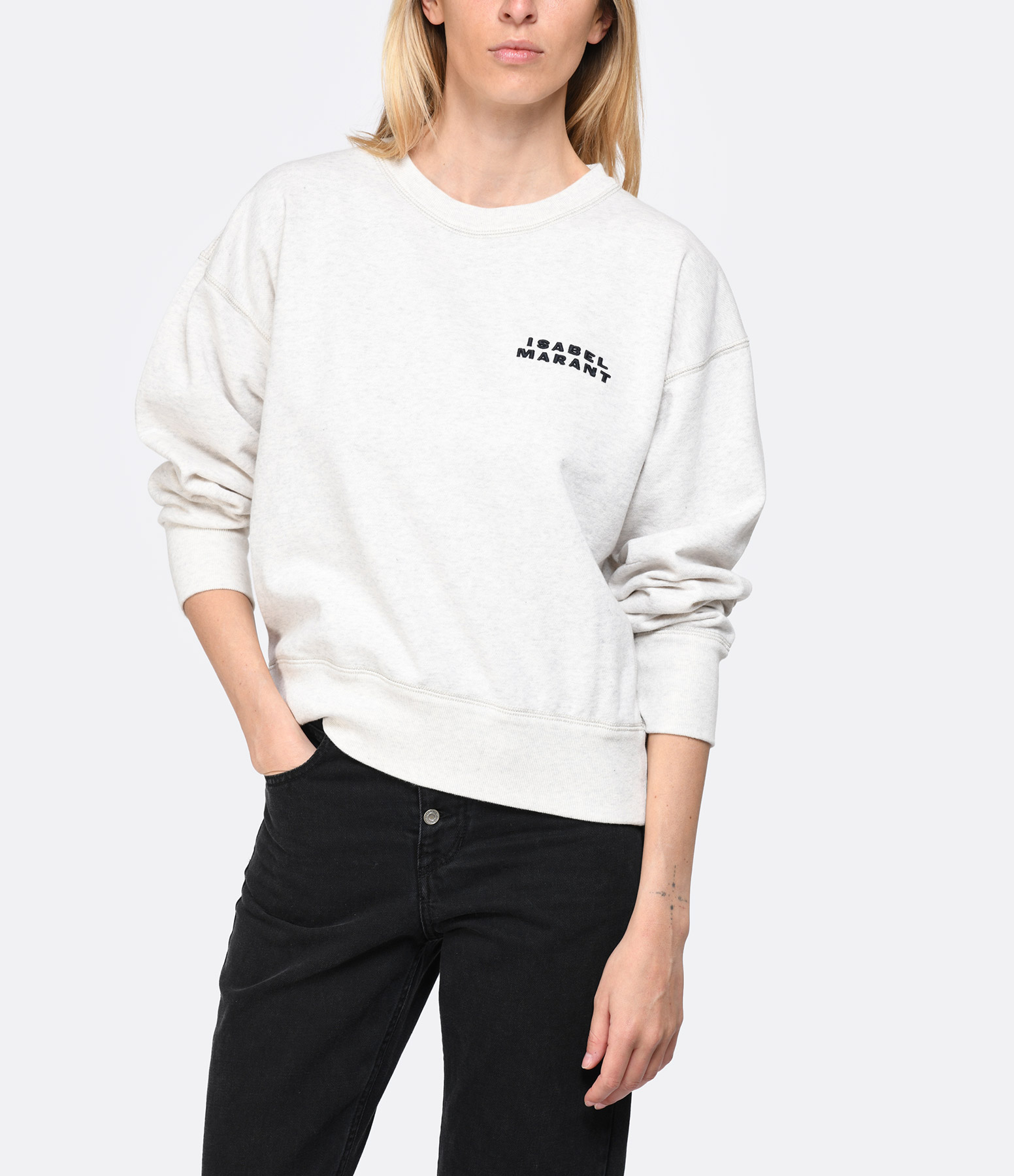 Shad Ecru Cotton Sweatshirt