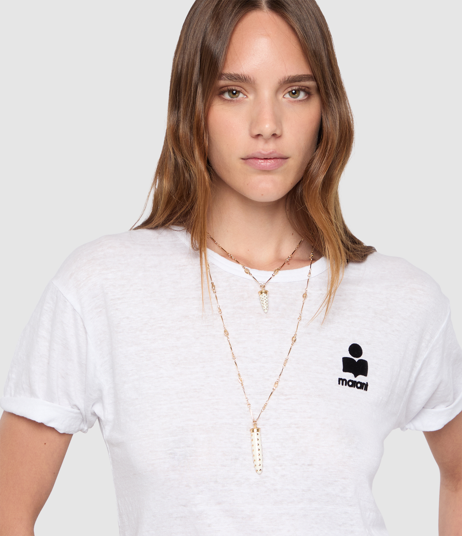 Long Necklace, Ecru