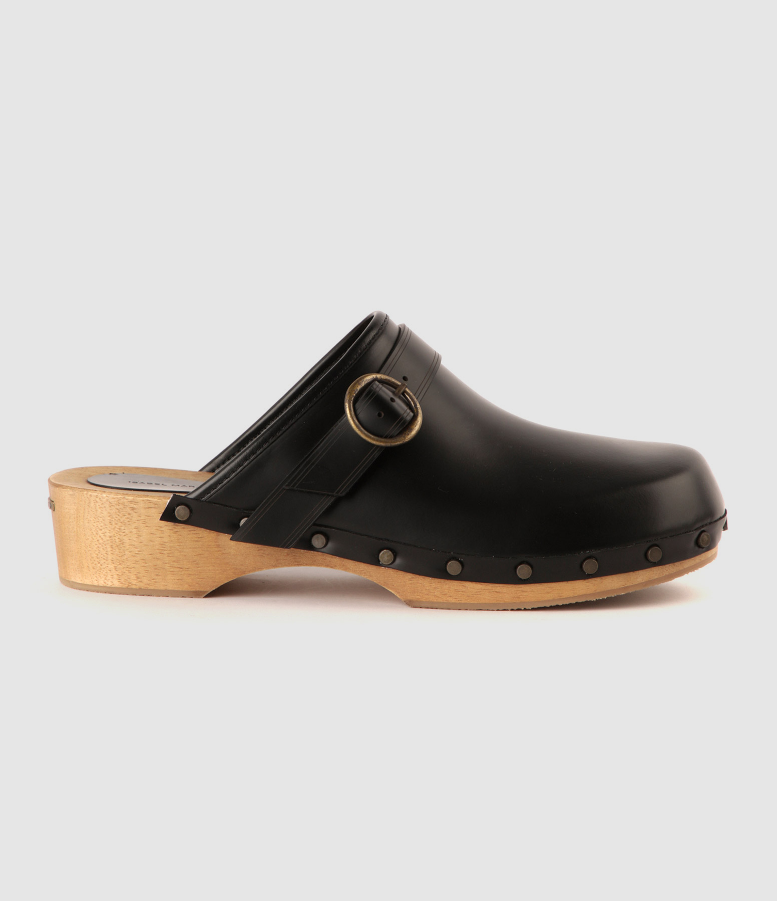 Thalie Black Calfskin Clogs