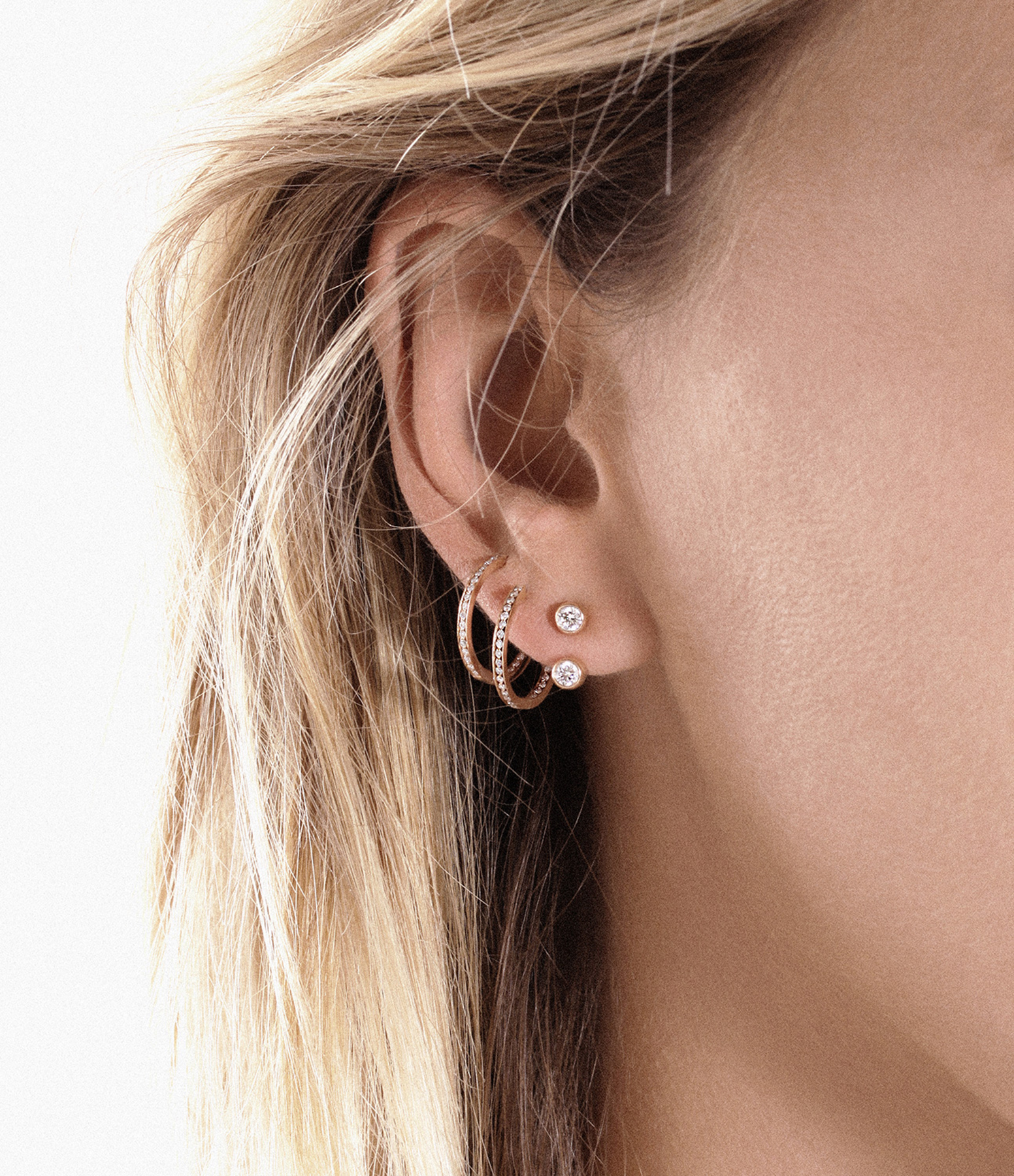 Mademoiselle Else Rose Gold Diamond Earring (sold individually)