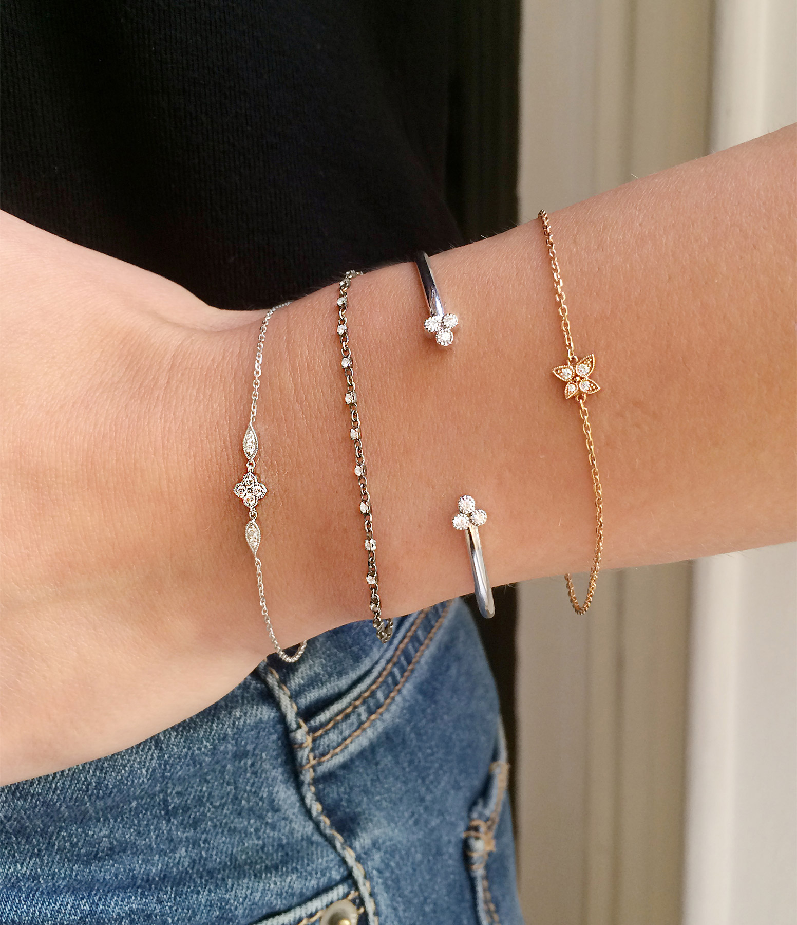 Eternity Gold and Diamond Bracelet