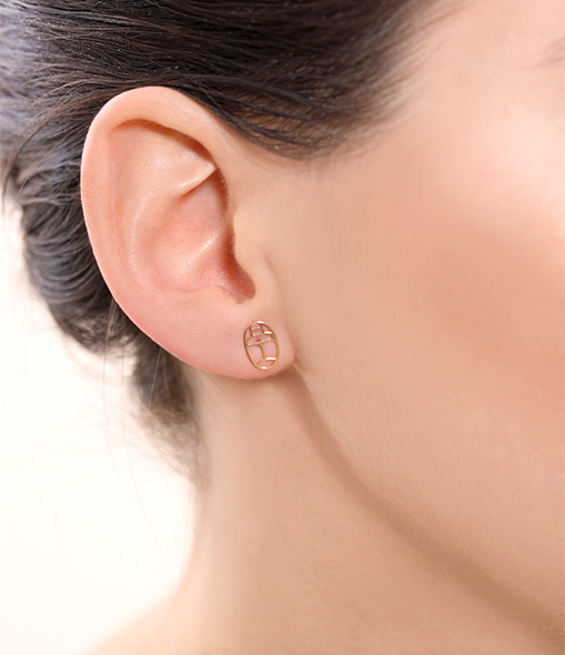 Wish Stud Earrings in Rose Gold