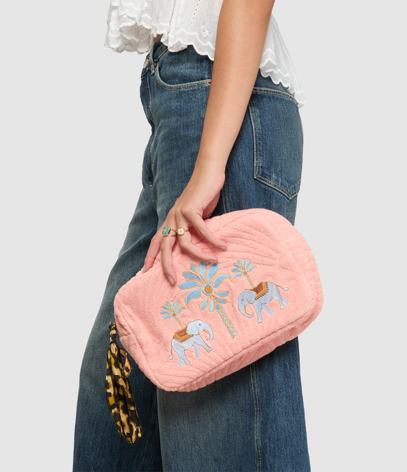 Elephant Spirit Pink Medium Clutch Bag