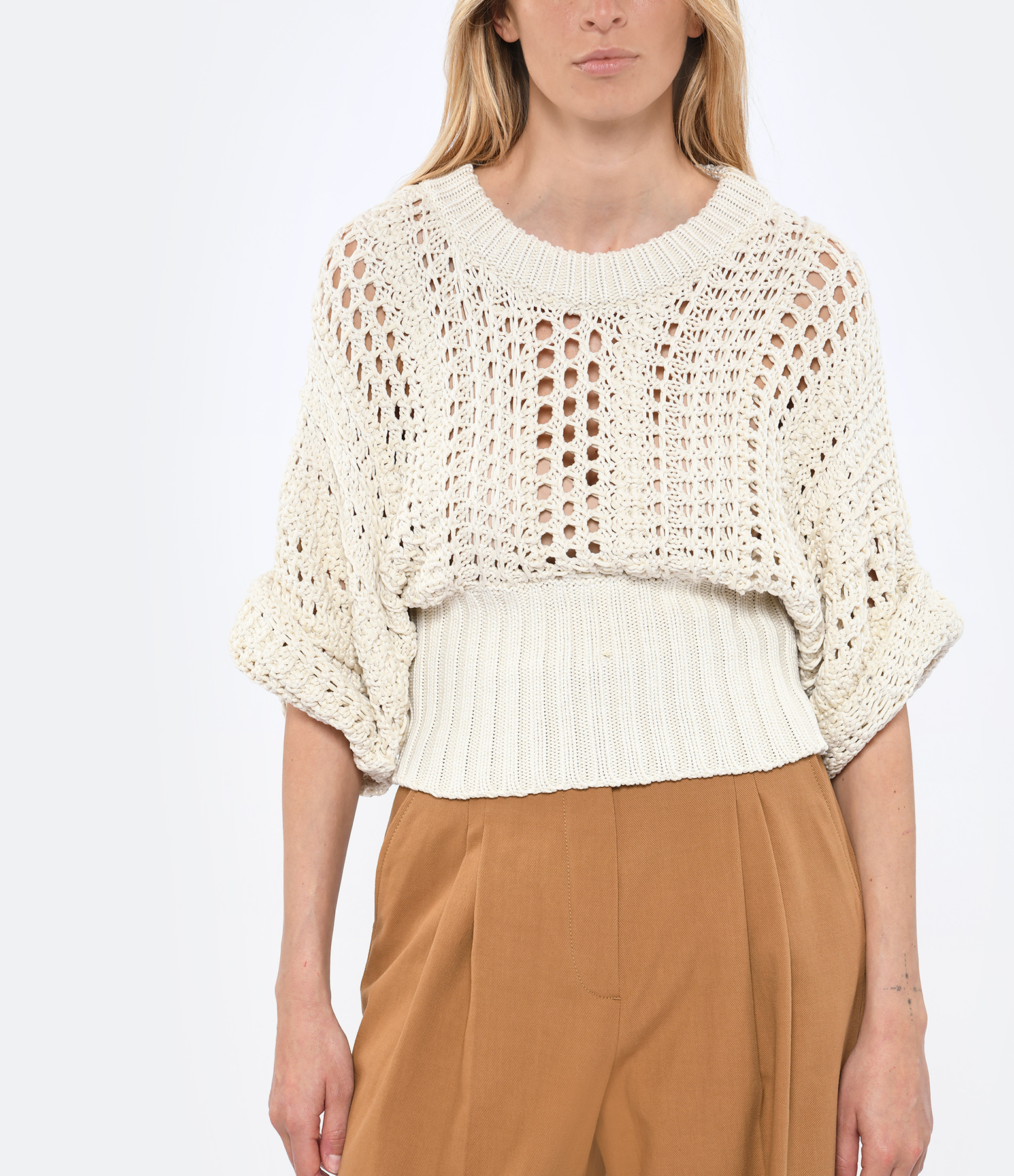 Enata Sand-Coloured Knitted Jumper