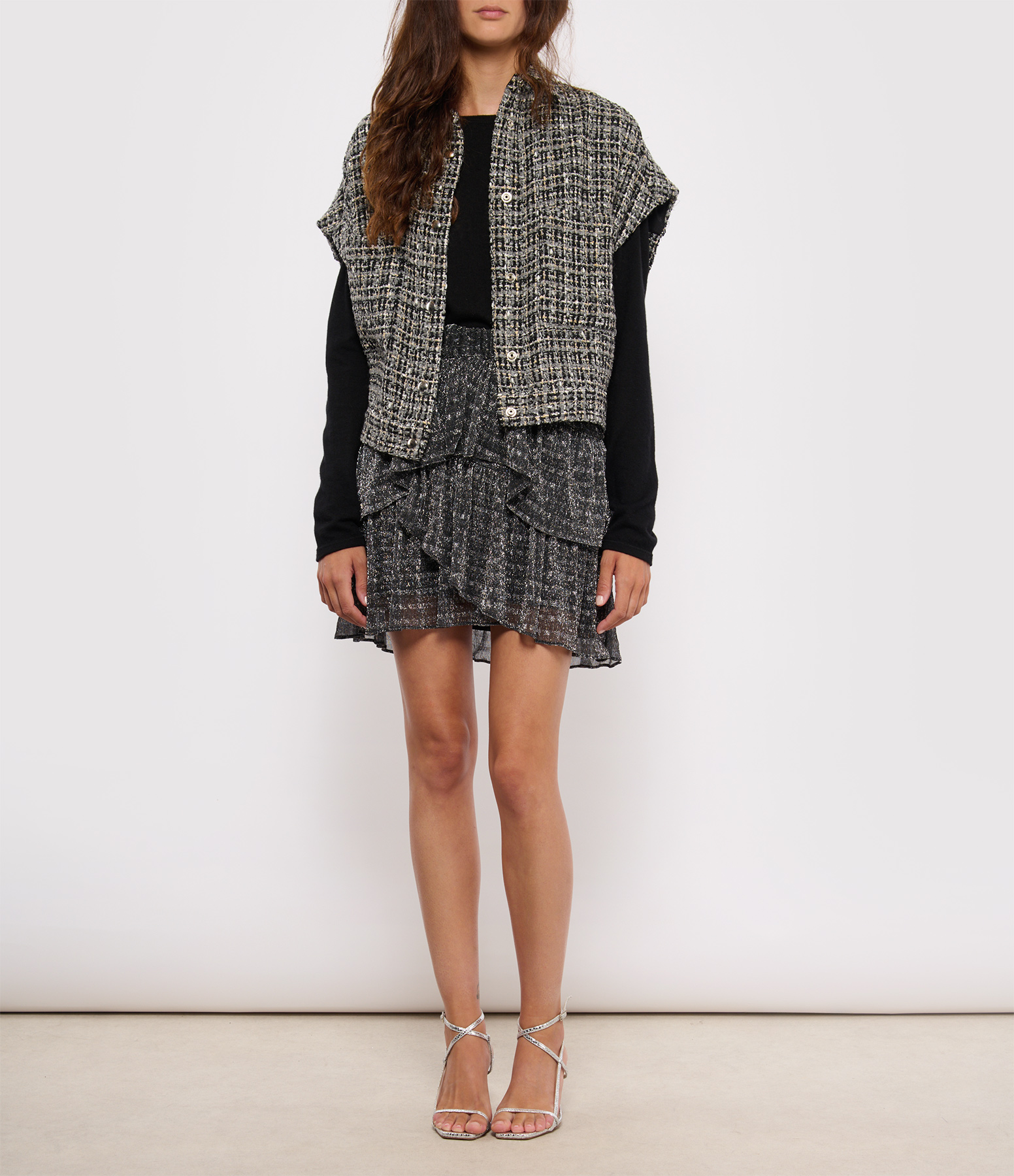 Unali Full Black Silver Skirt