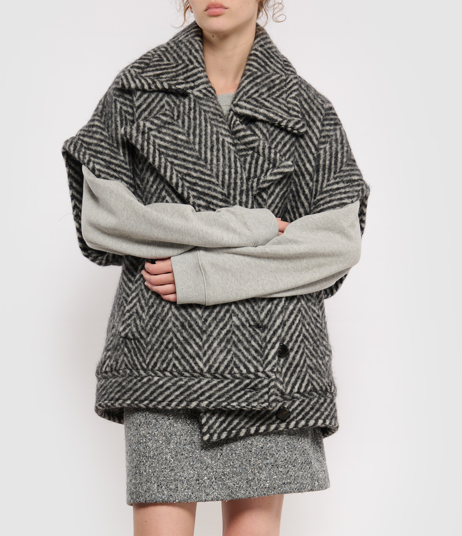 Lenoria Black and White Coat