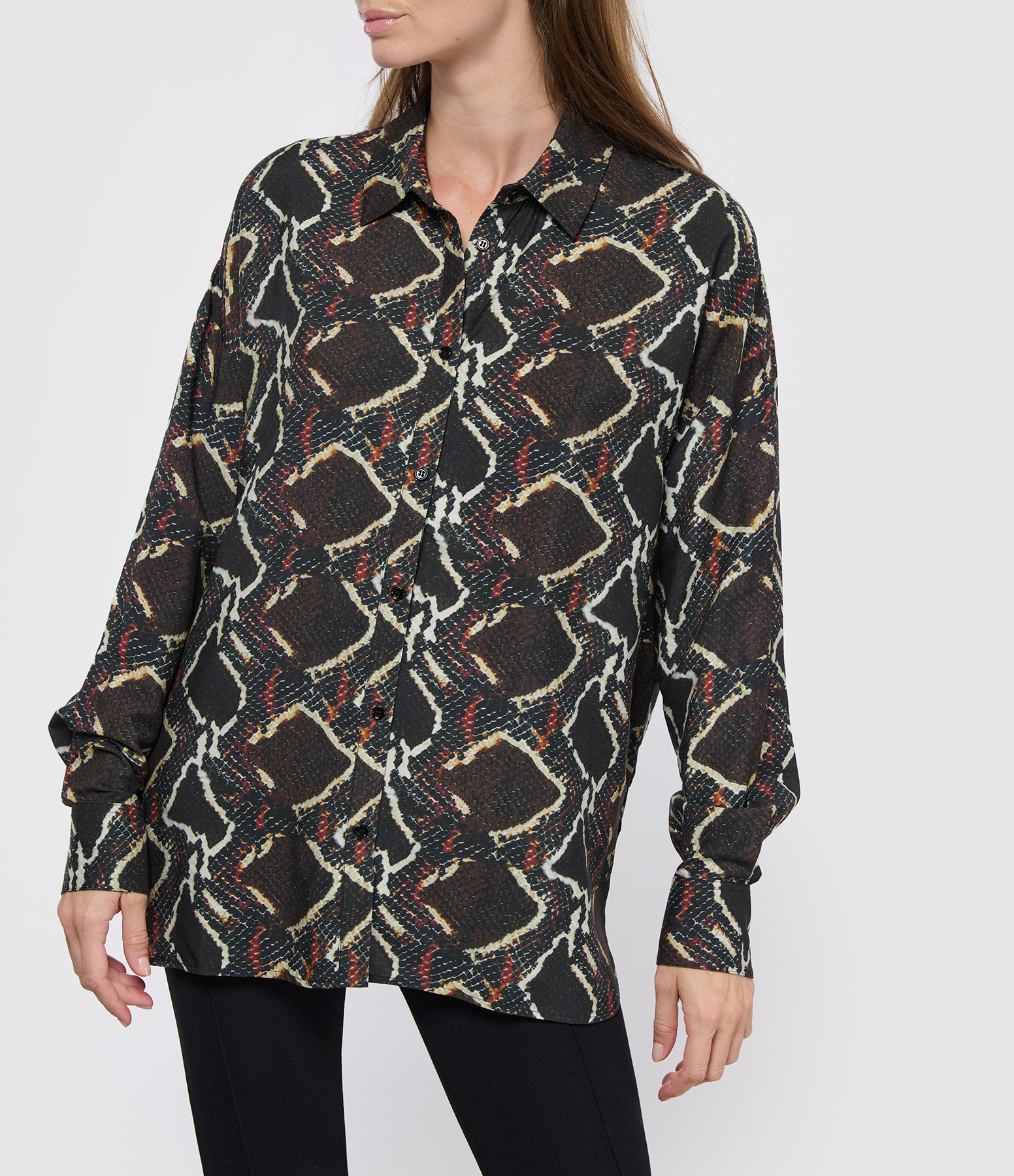 Ambrine Black Brown Shirt