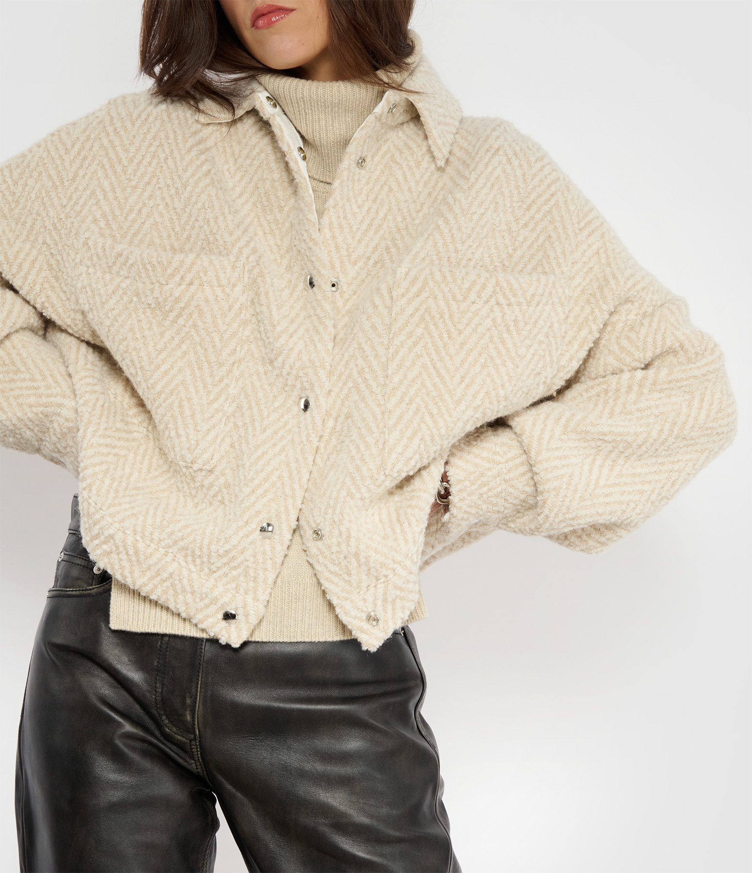 Sezra Jacket in Ecru Beige