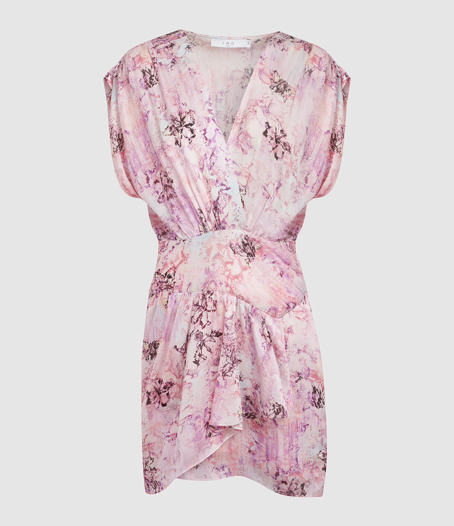 Tissina Light Pink Silk Mini Dress