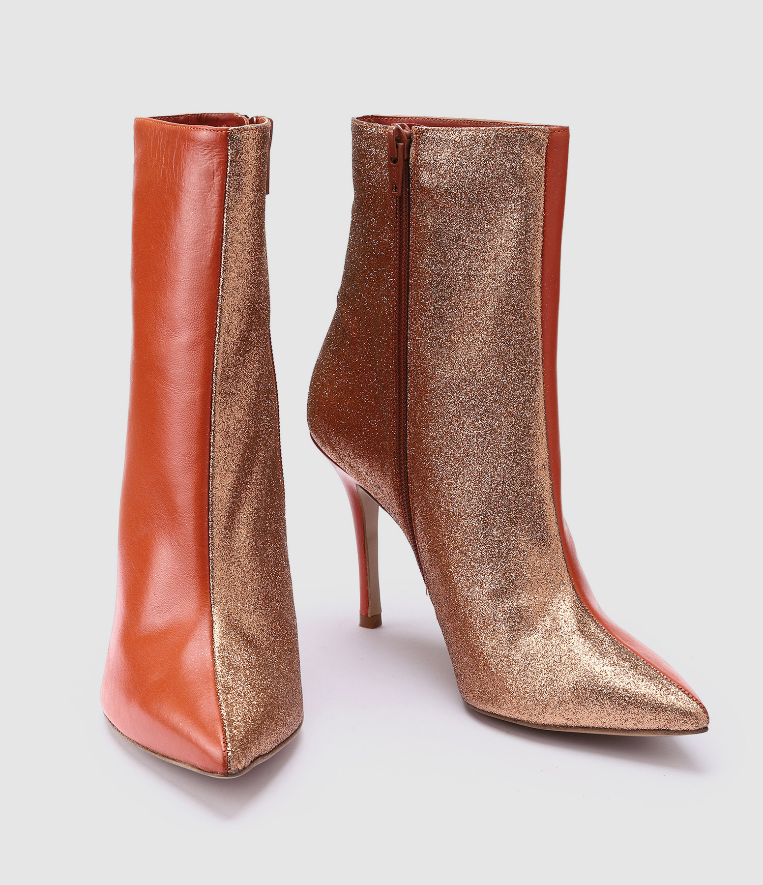 9 Macadamia Two-Tone Ankle Boots