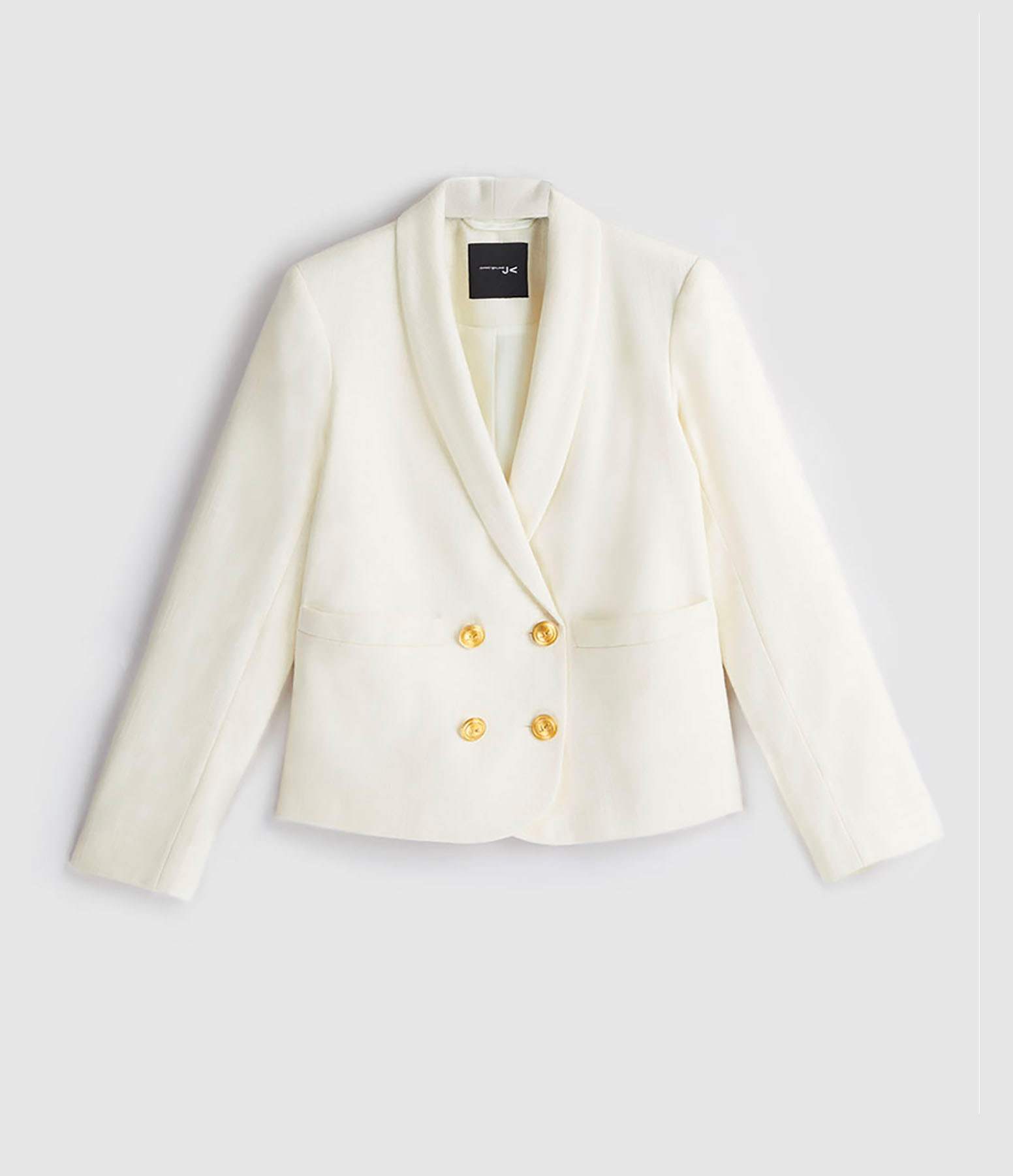 Jaki Jacket with Gold Buttons in Ivory