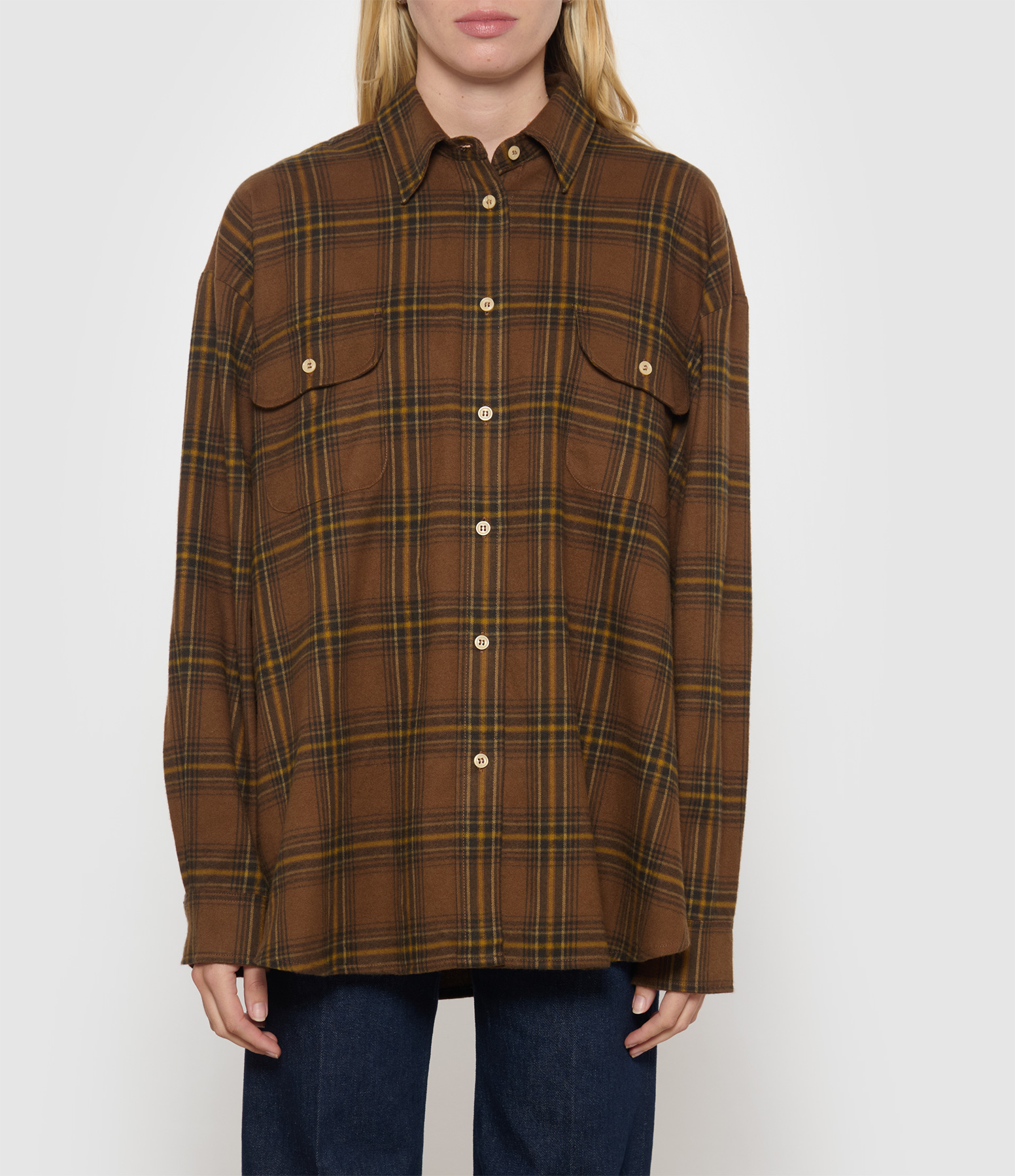 The Big Shirt Flannel Shirt in Brown