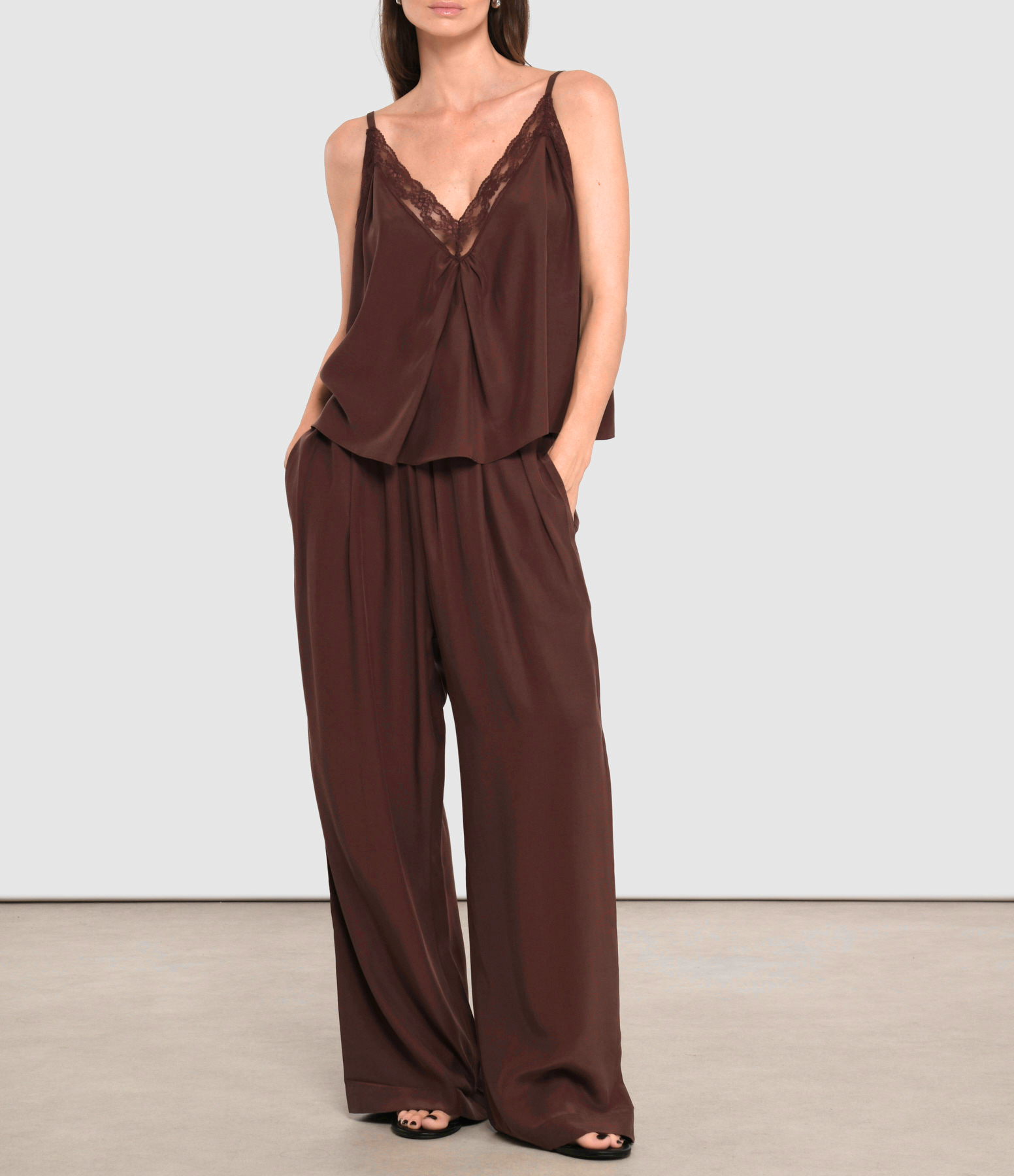 The Lounge Burgundy Trousers