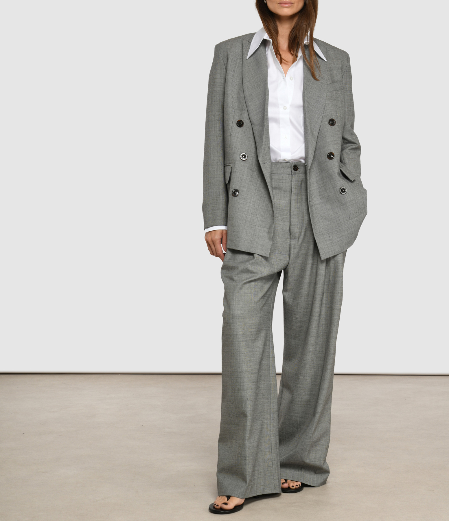The Triple Pleat Pepper Trousers