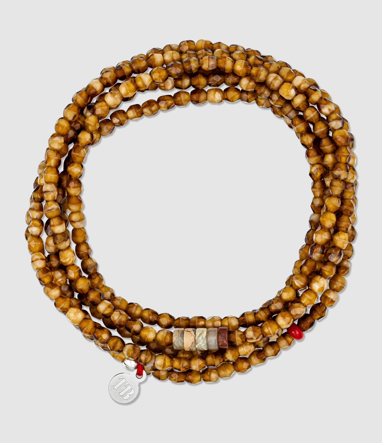 Joanna Caramel 6-Strand Necklace and Bracelet, 103cm