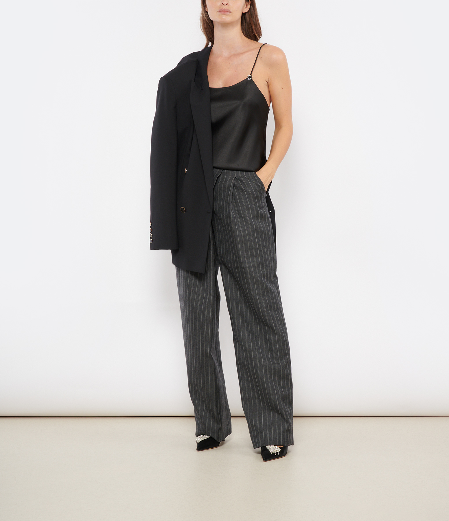 Tayler Grey Pinstripe Trousers