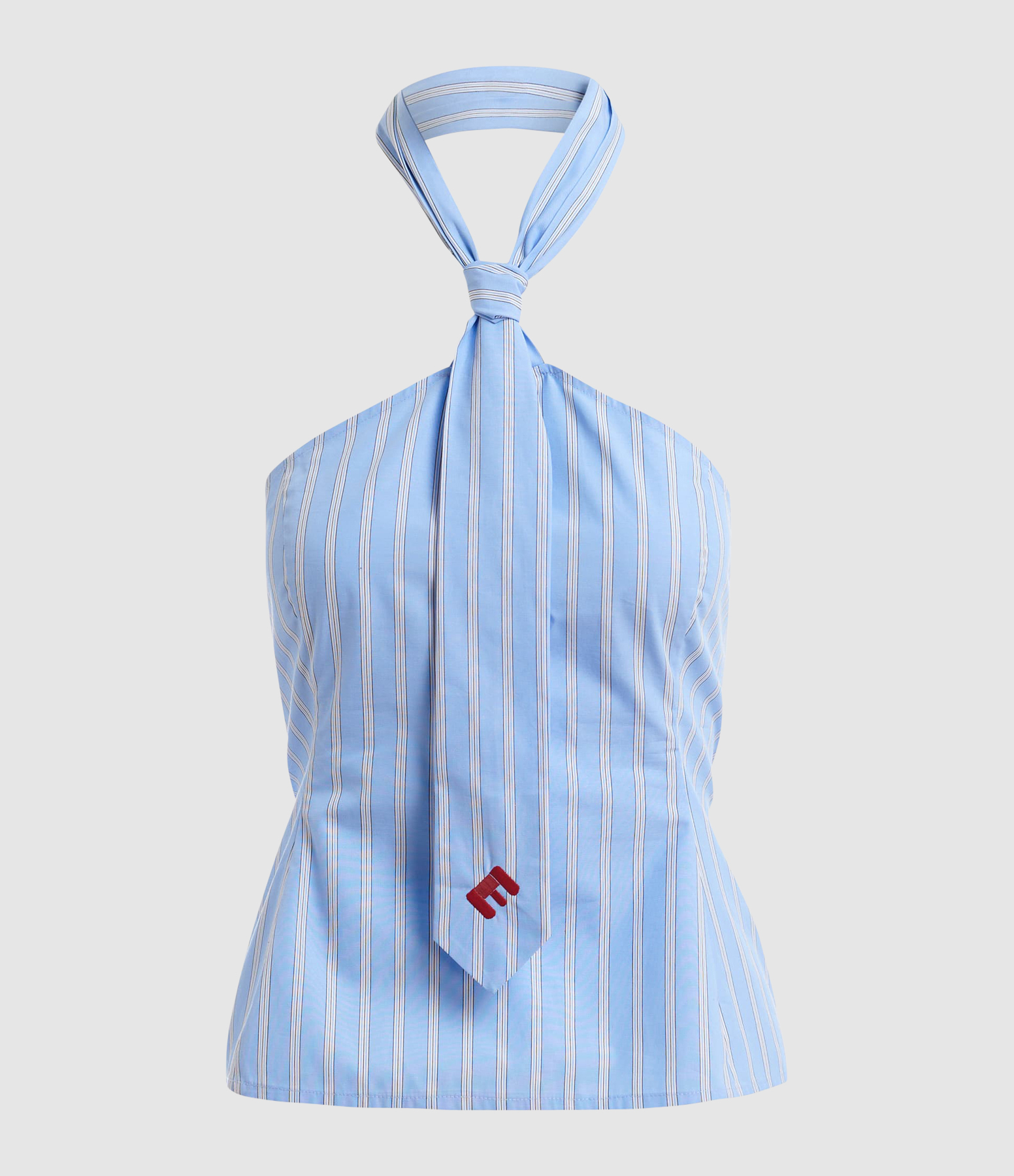 Jopje White and Light Blue Blouse