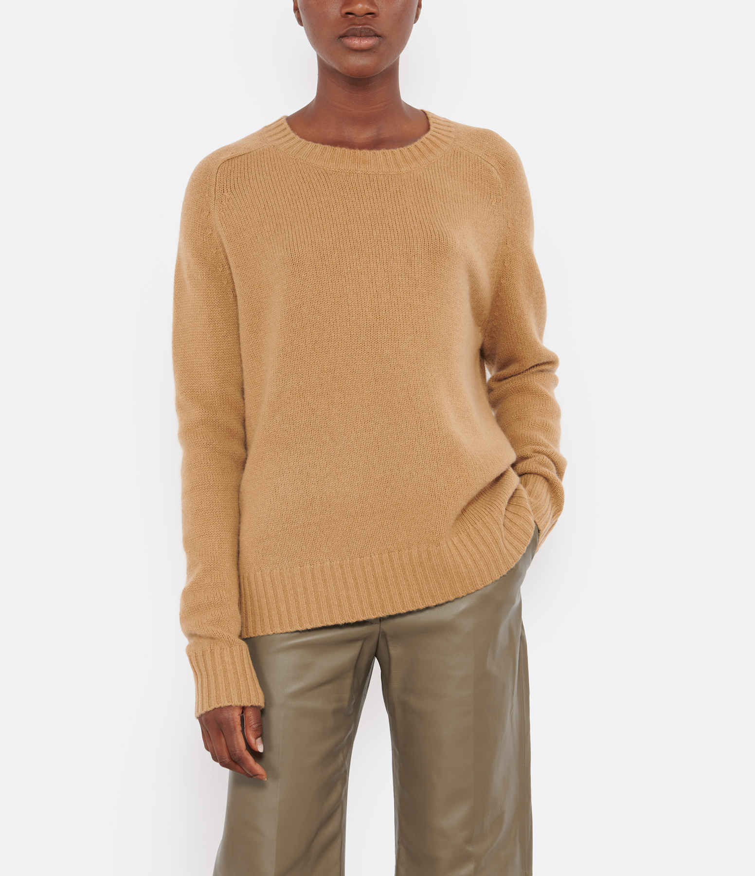 Brown Round-Neck Jumper