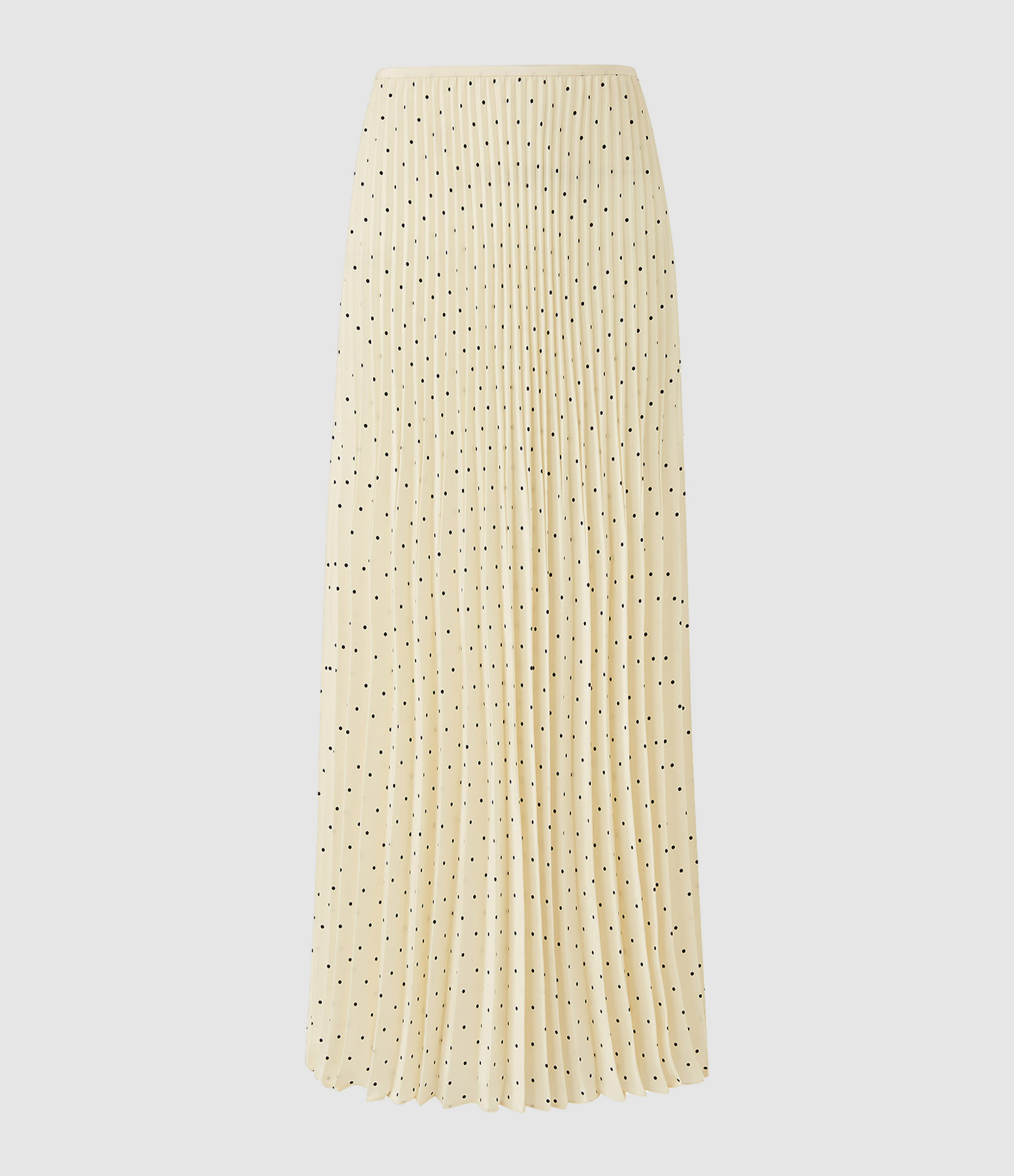 Sorence Silk Skirt with Ivory Polka Dot Print