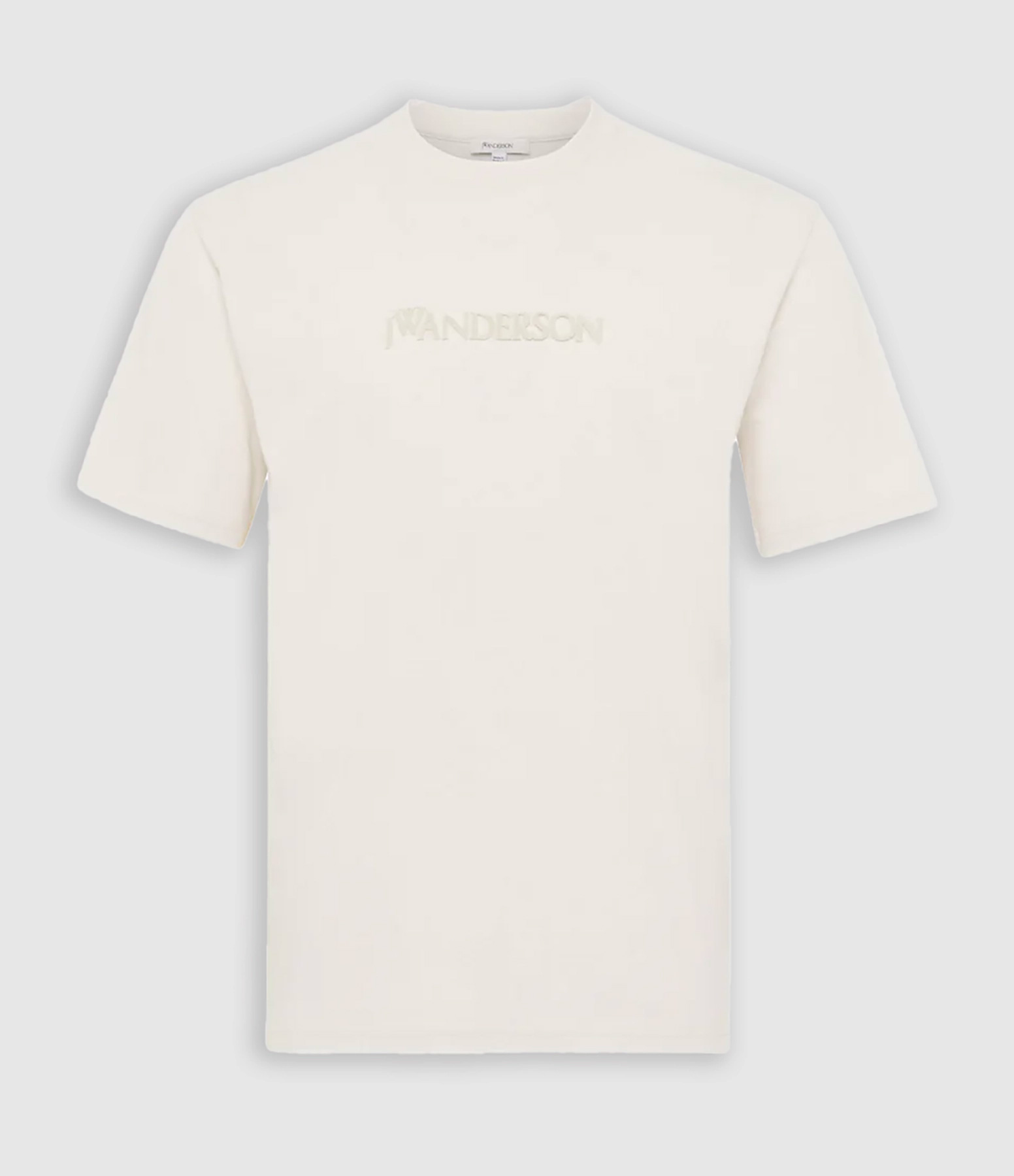 Beige T-shirt with 3D Embroidered Logo