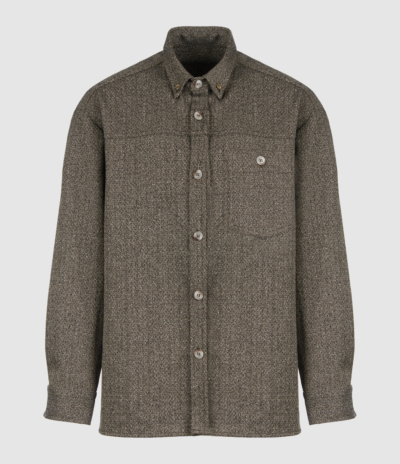 Chocolate Chevron Stripe Overshirt