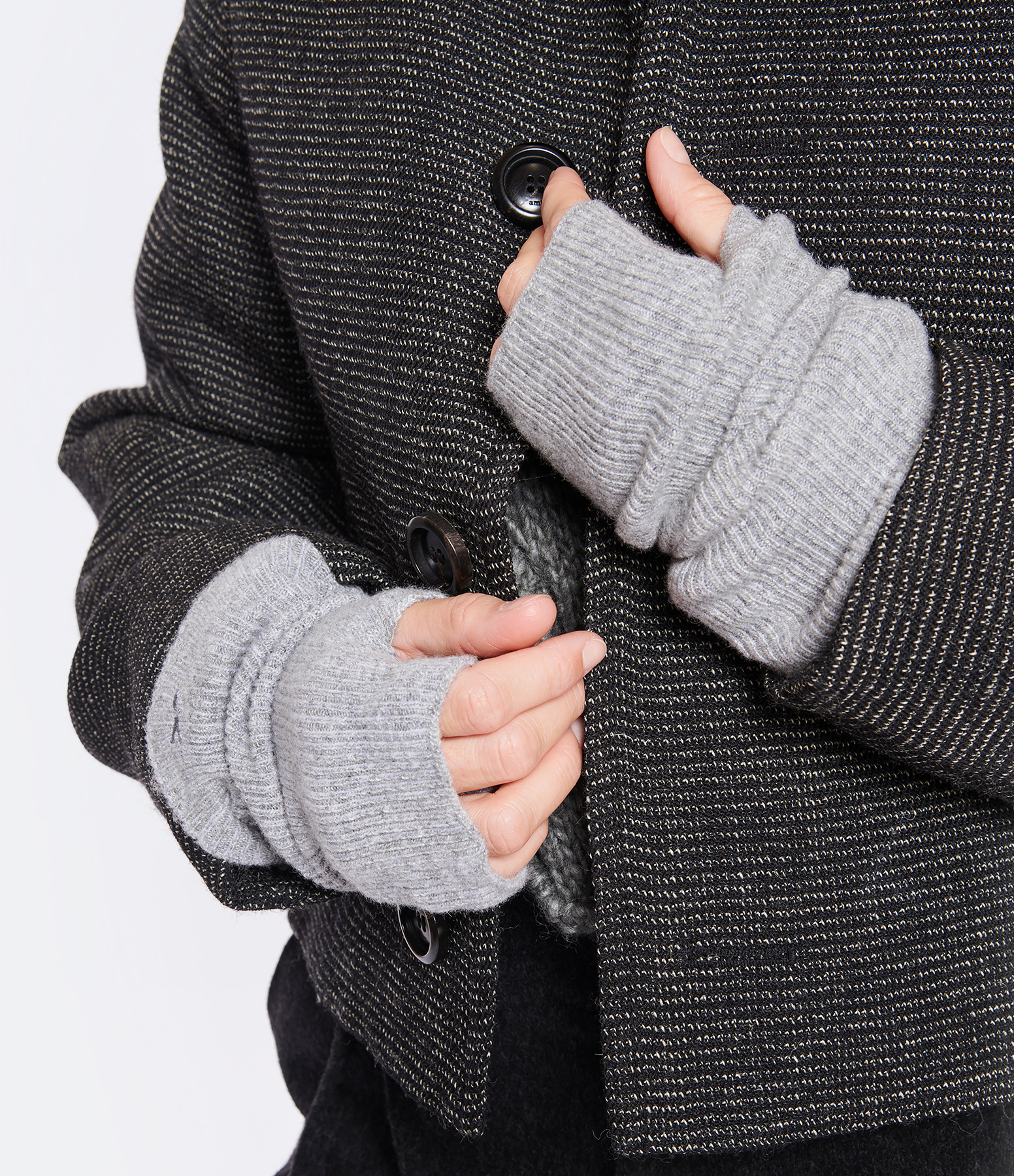 Grey Wool Mittens