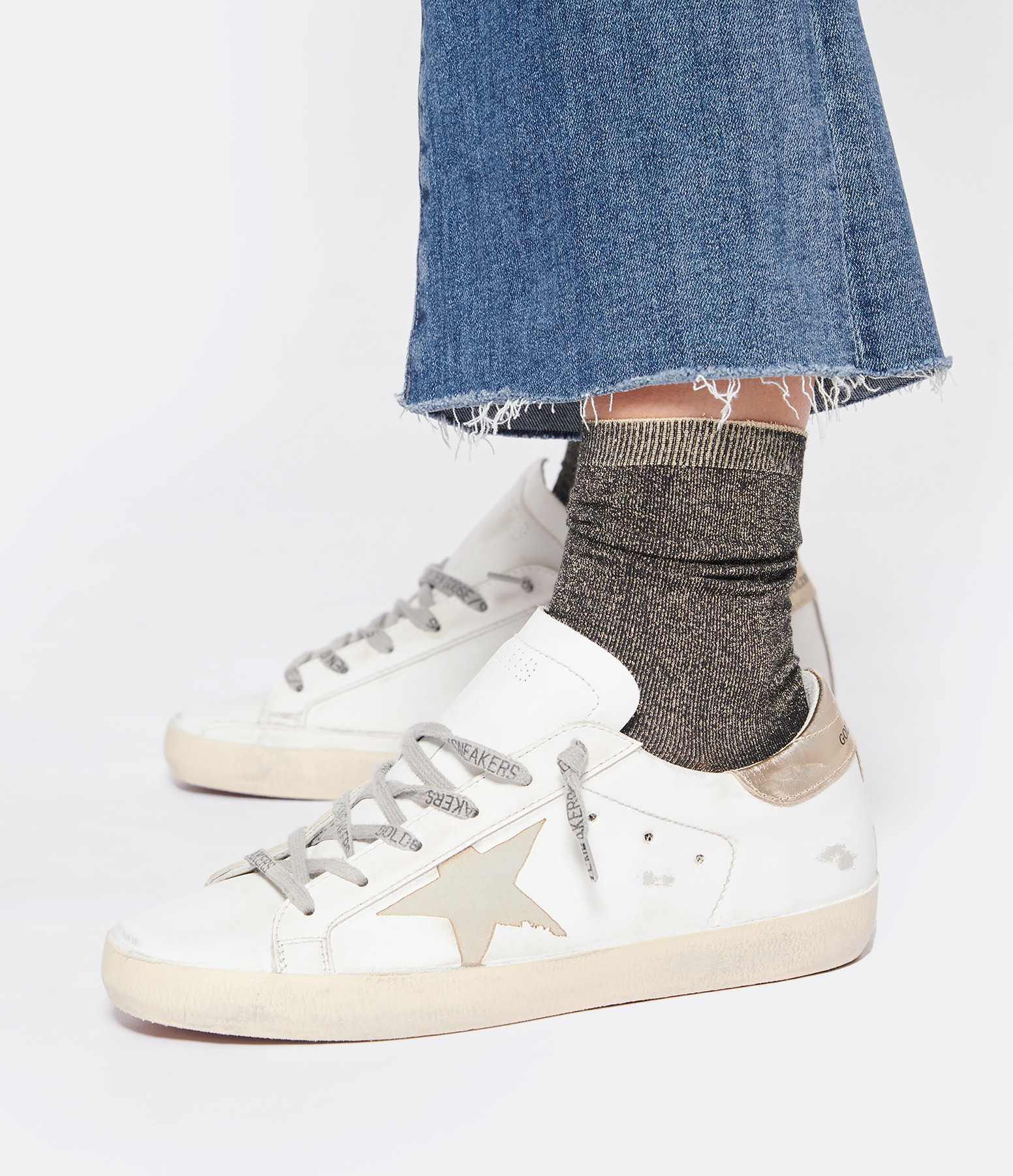 Pipper Gold Lurex Socks