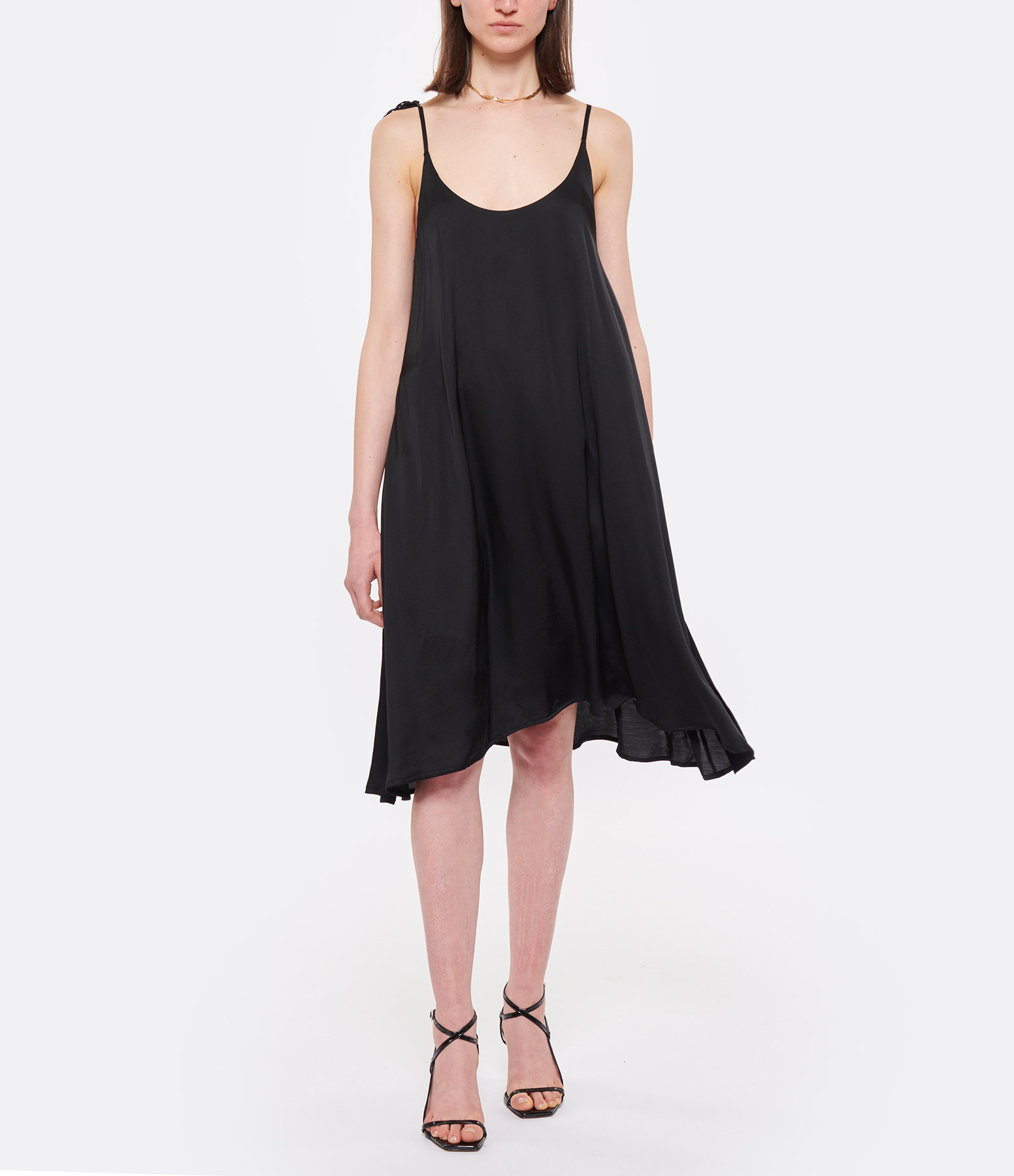Black Short Backless Dress