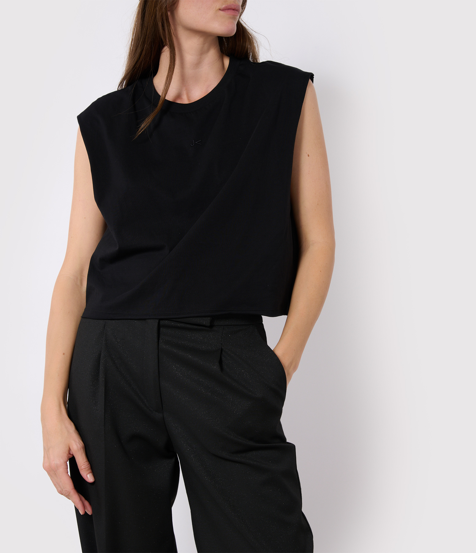 Lopi Crop Organic Cotton Tank Top – Black