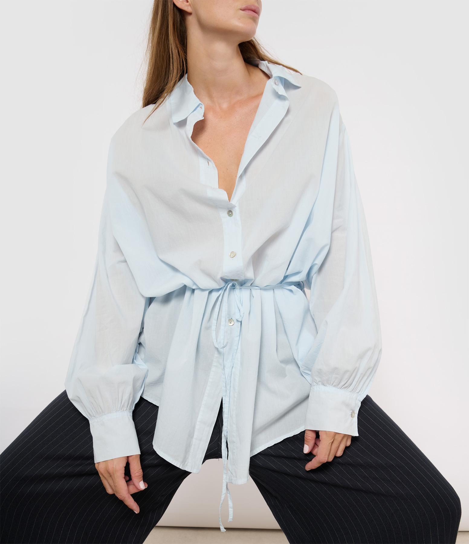 Jinko Blue Cotton Tunic Shirt
