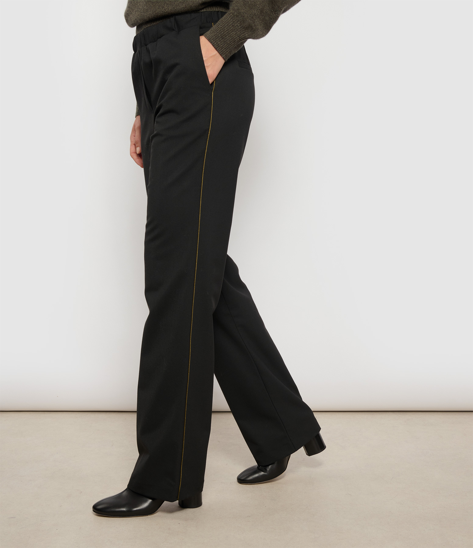 Moni Tailor Black Twill Trousers