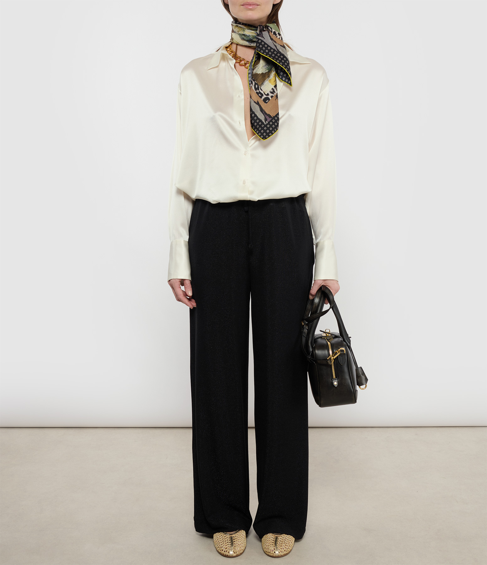 Hory Black Lurex Knit Trousers