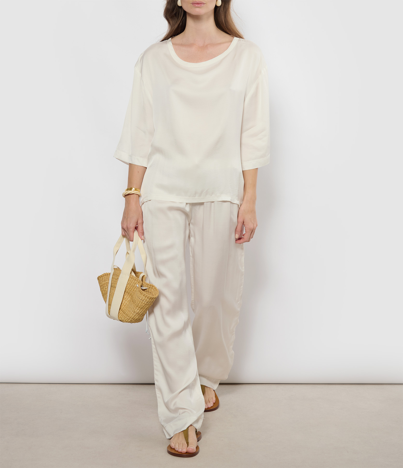 Ivory Satin Véra Top, Jeanne Vouland x Véronika Loubry Collaboration