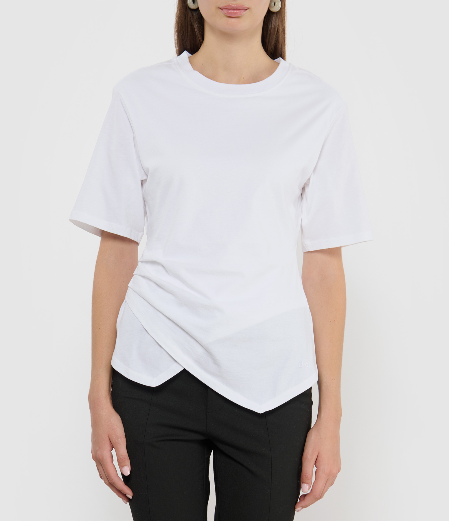 Oshi Wrap White Cotton T-shirt