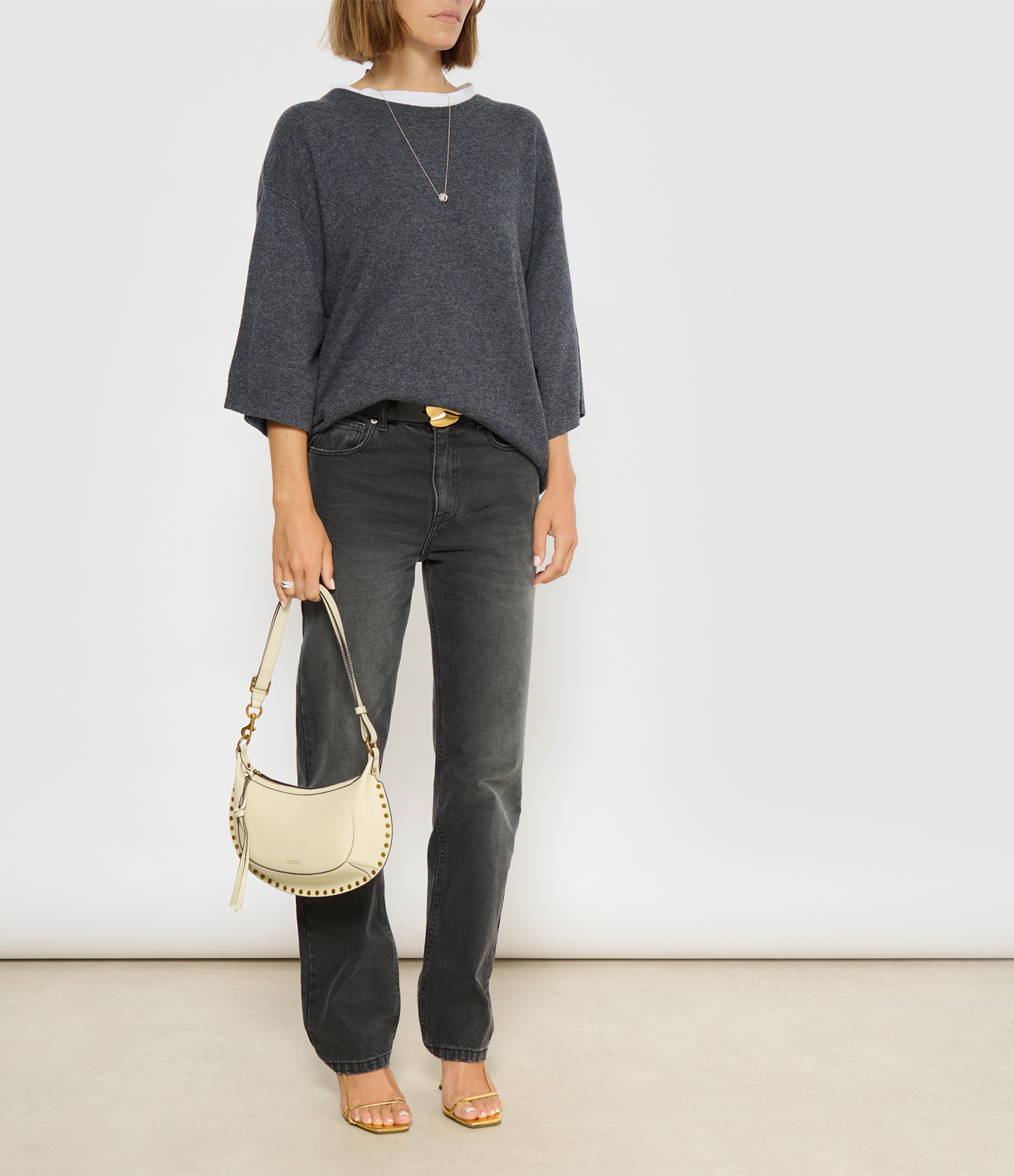 Offy Dark Grey Cashmere Jumper