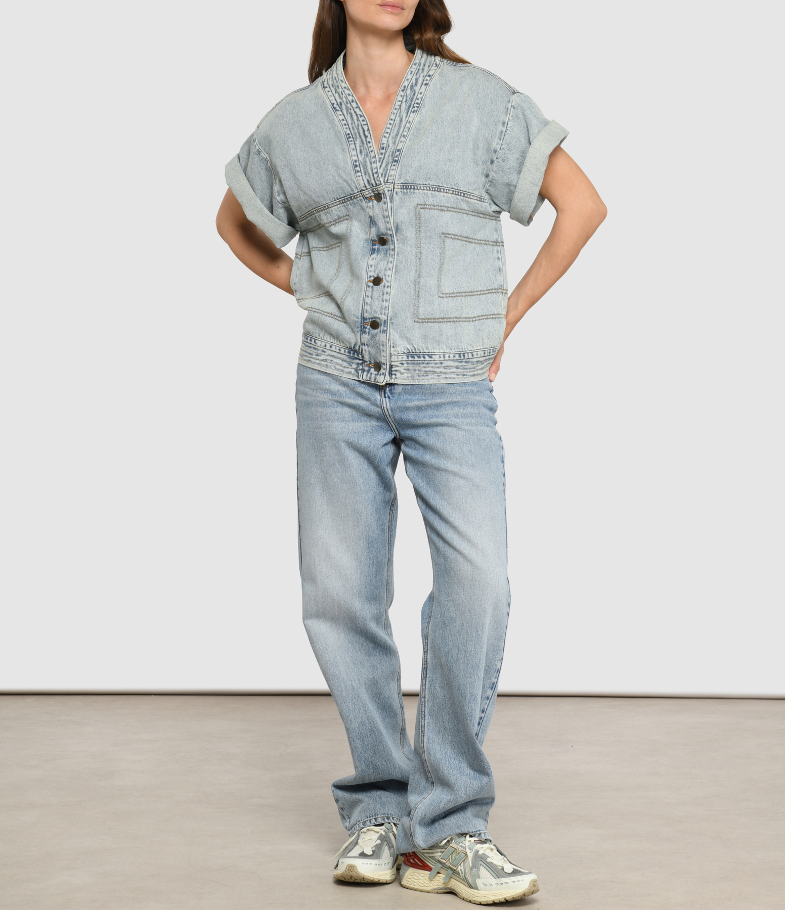 Folka Bleached Blue Denim Jacket