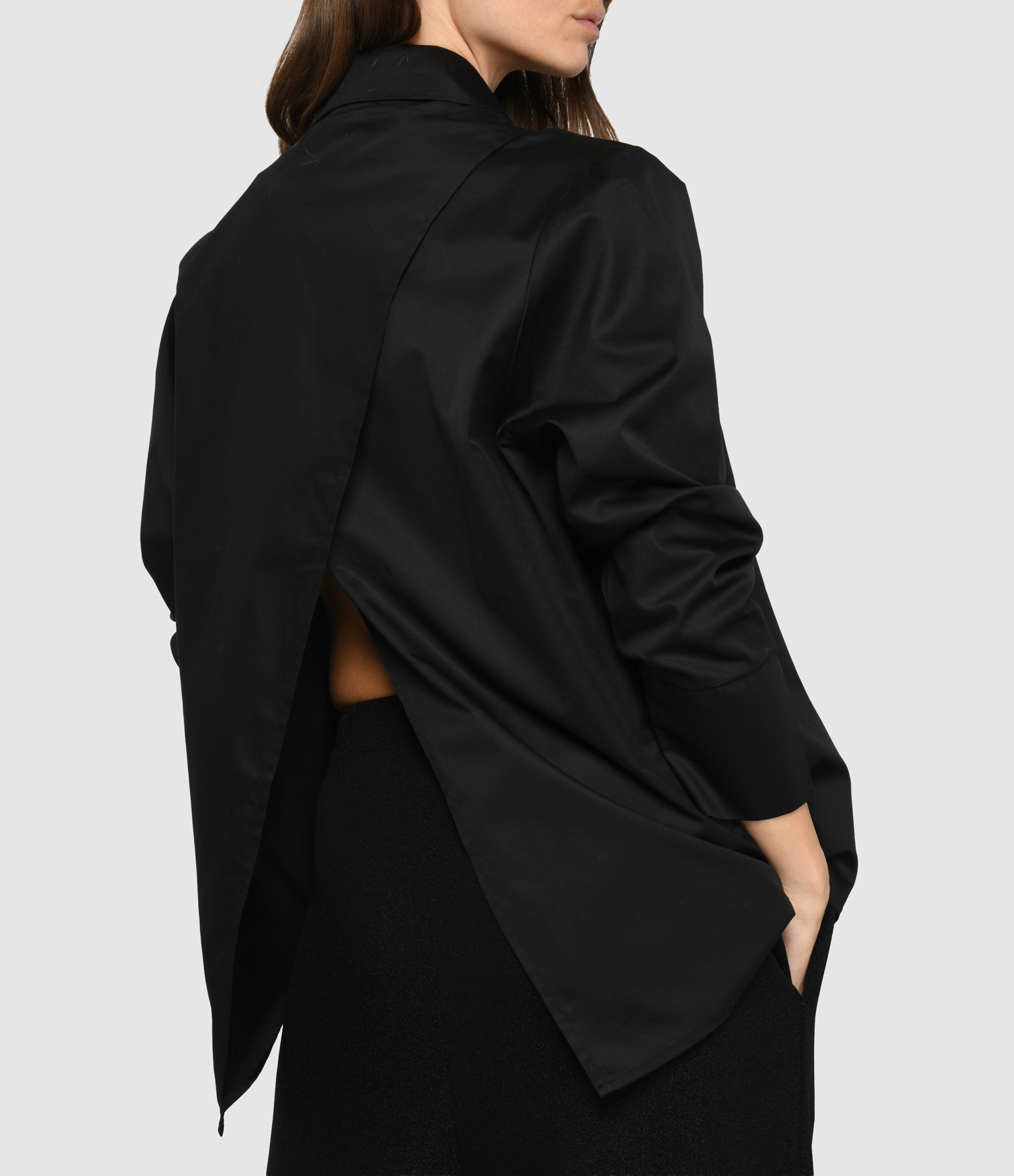 Phani Black Cross-Back Shirt