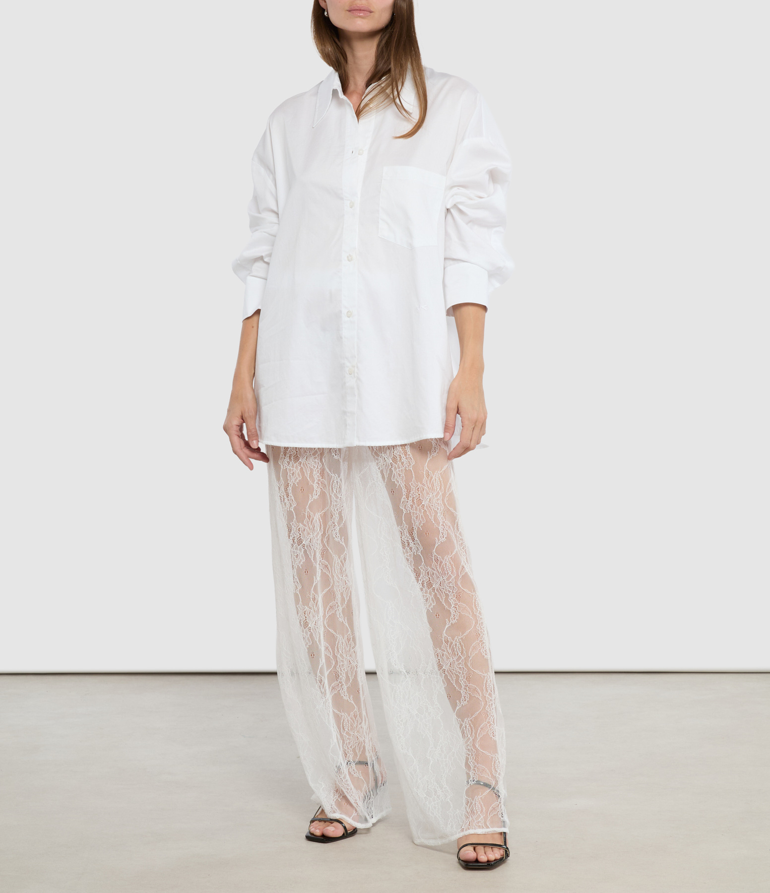 Prado White Lace Trousers