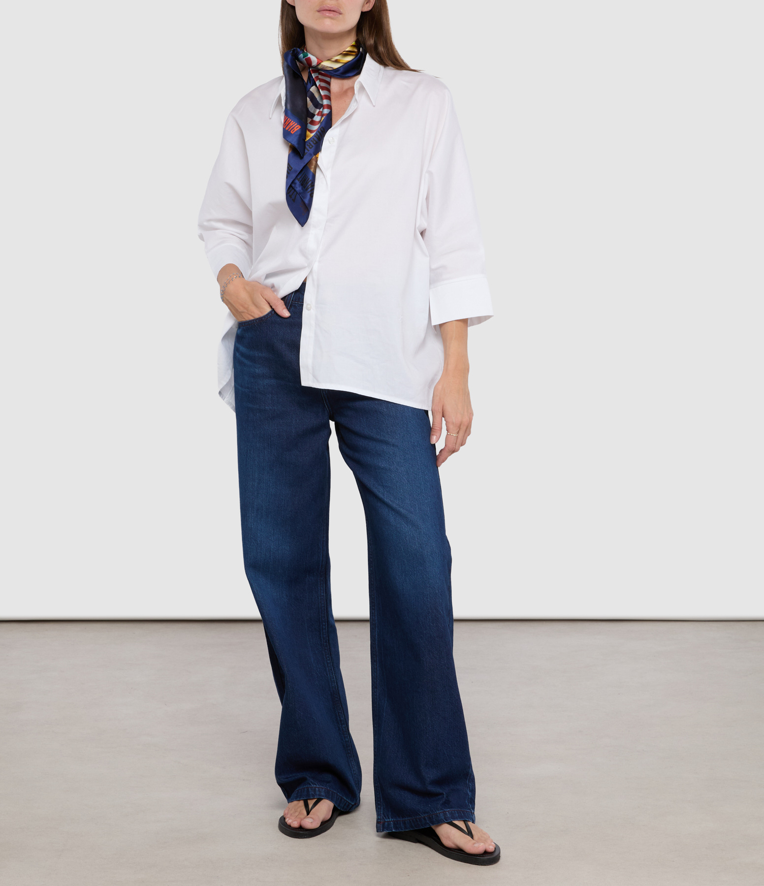 Jean Otha Long Straight Raw Denim Blue