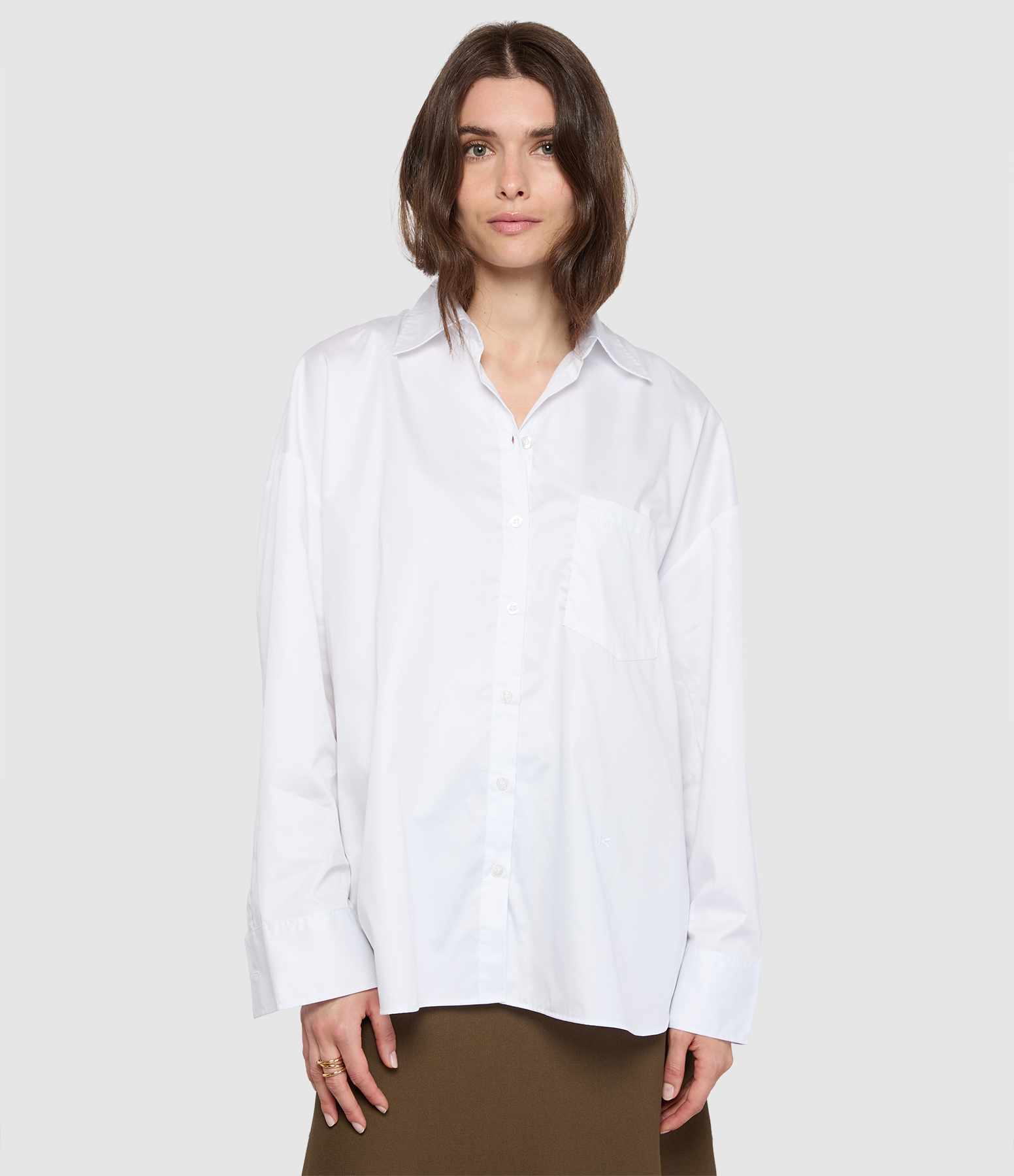 Pauli Oversized White Poplin Shirt