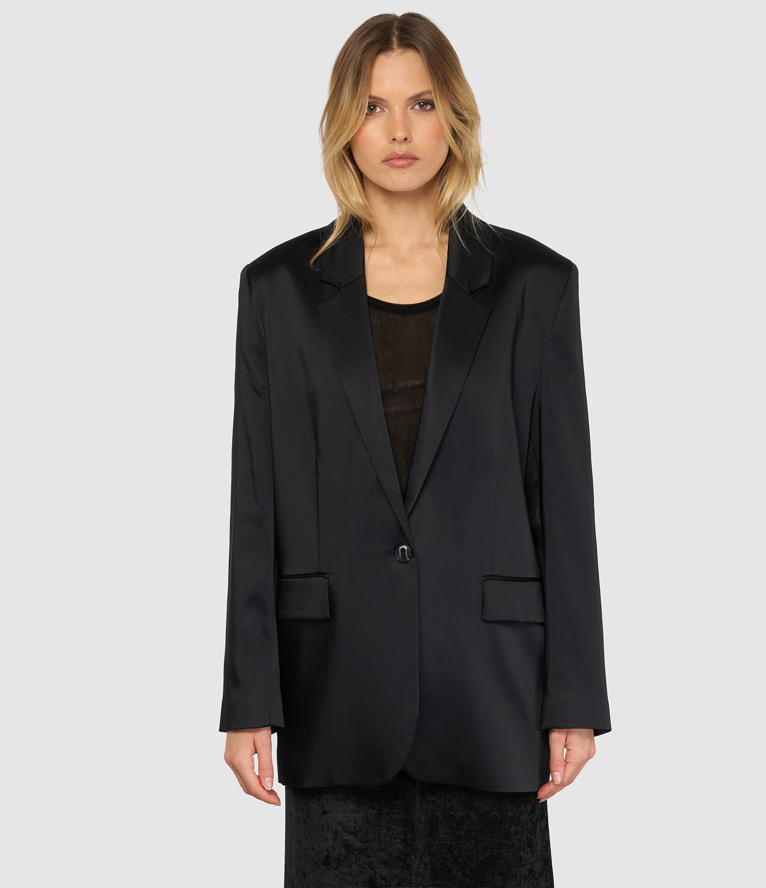 Kenzo Black Satin Blazer