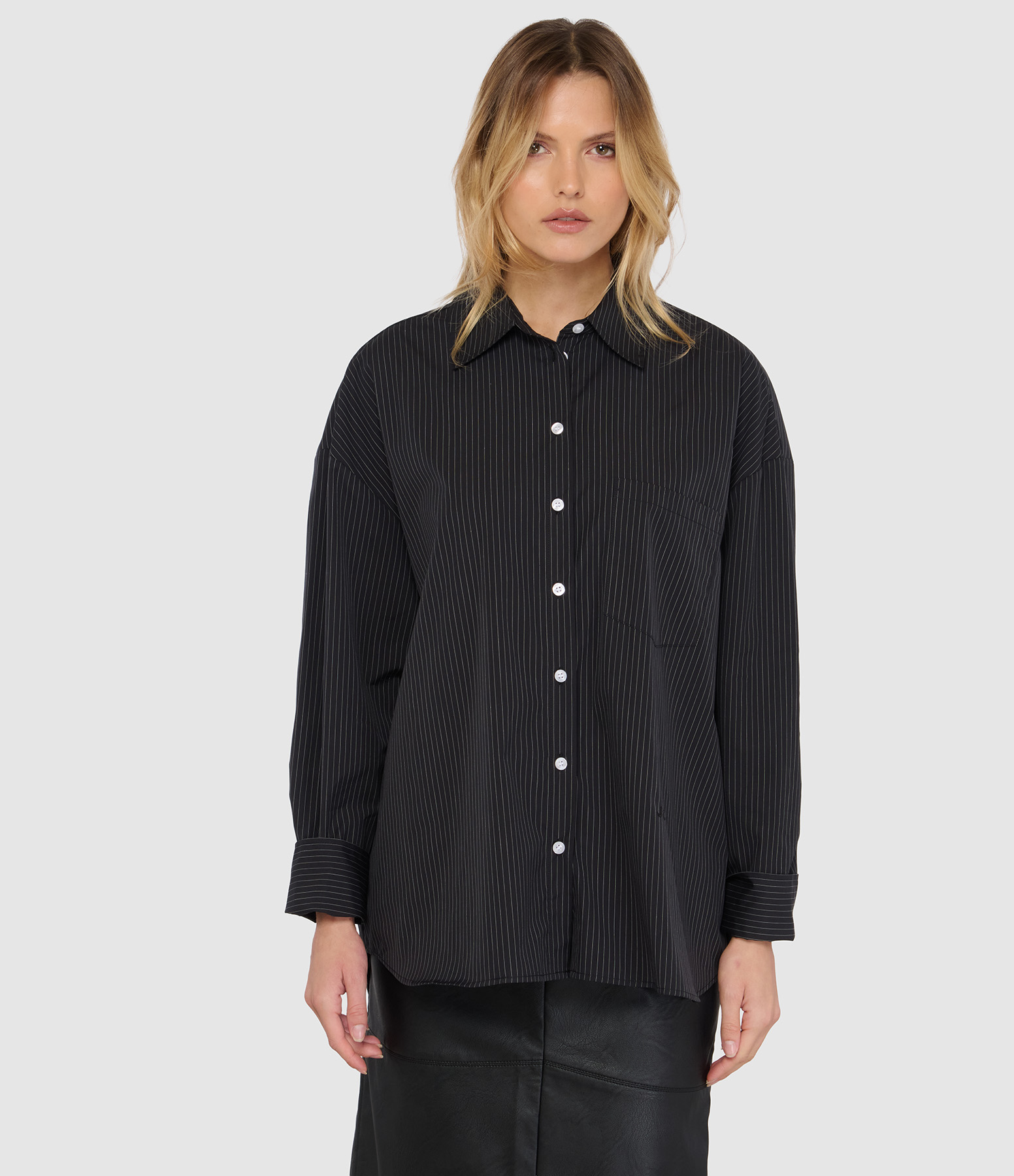 Pauli Black Striped Shirt