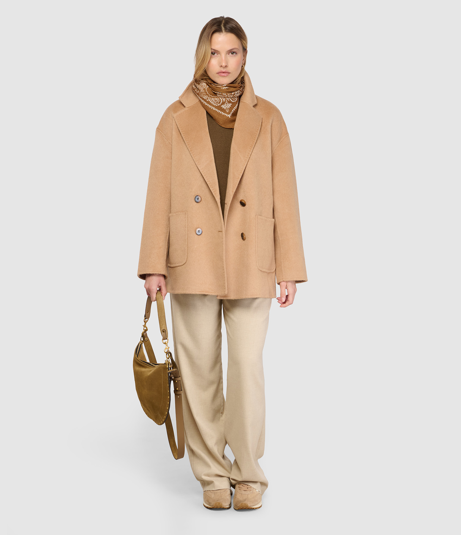 Reor Beige Flannel Trousers