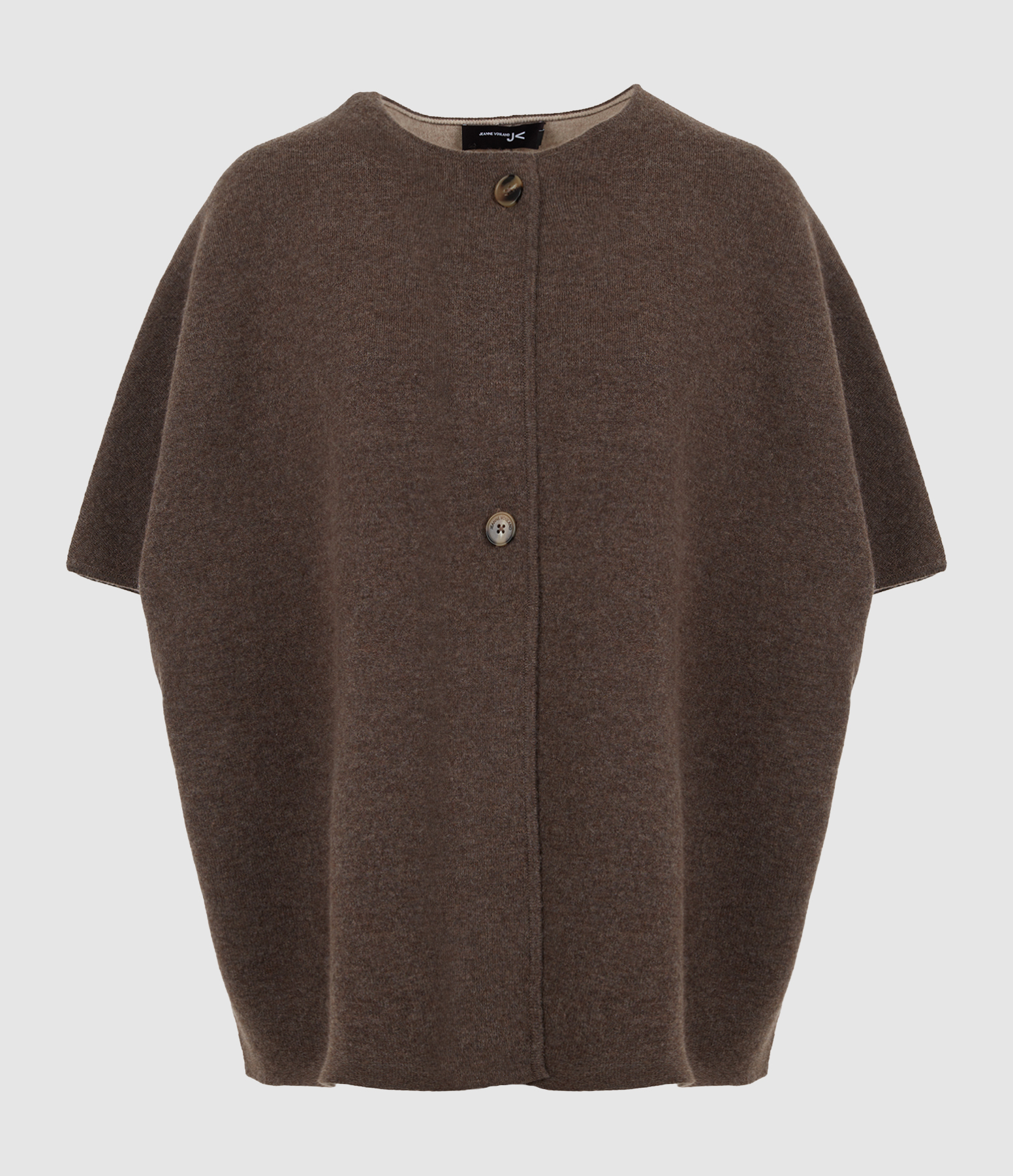 Okal Cashmere Cardigan in Chocolate and Sand
