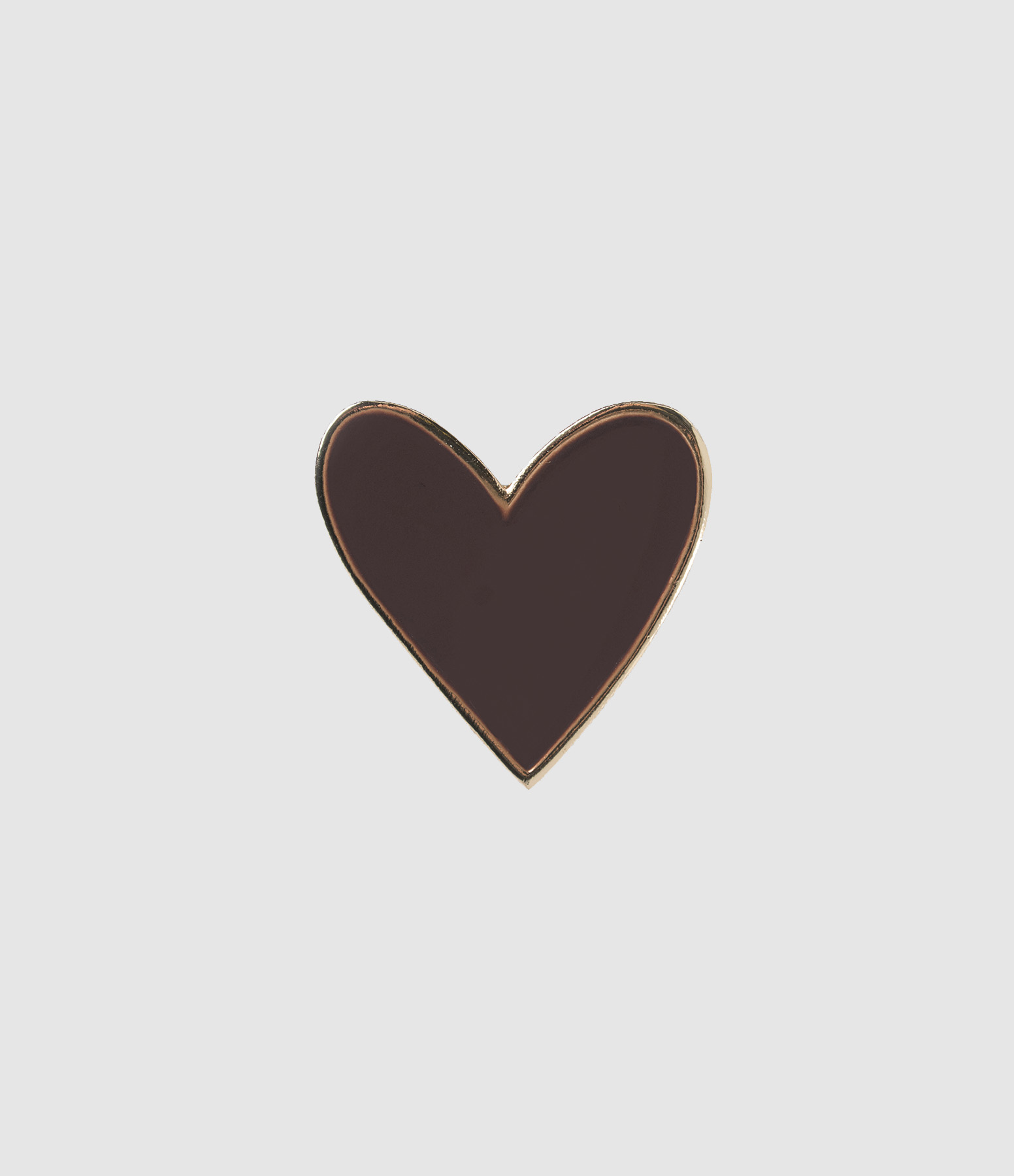 Oréa Brooch in Chocolate-Coloured Gold-Plated Metal