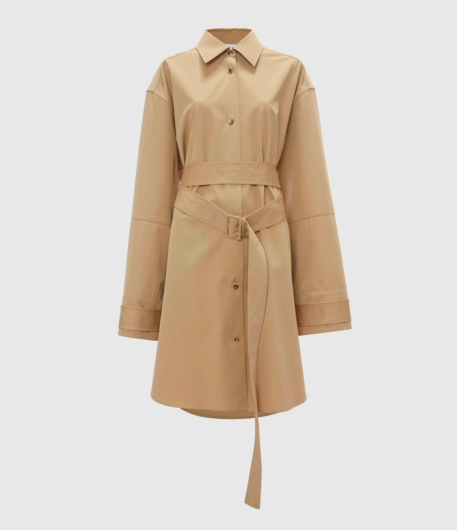 Flax Double-Wrap Trench Dress